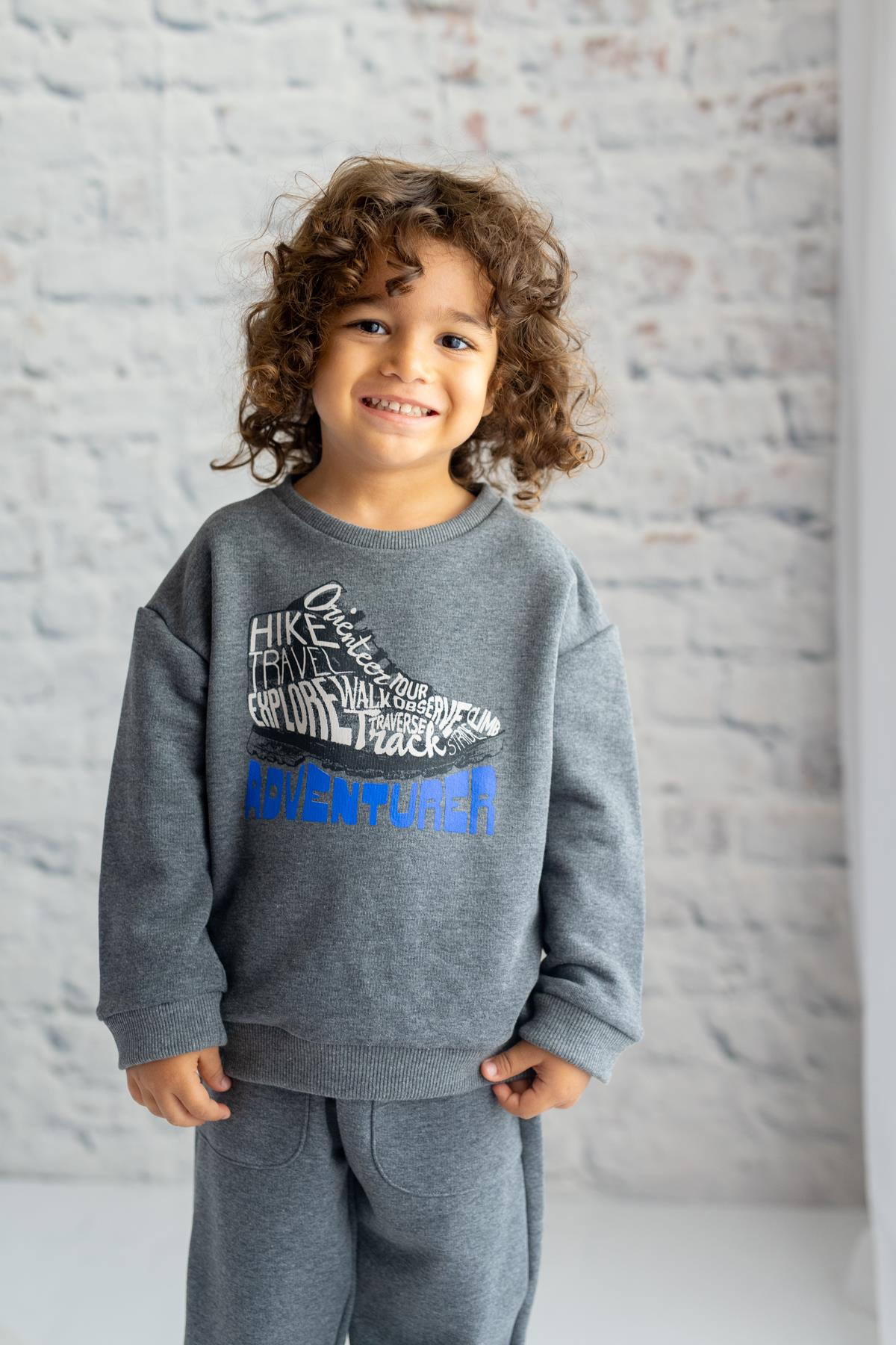 UNISEX COCUK BASKILI SWEATSHIRT