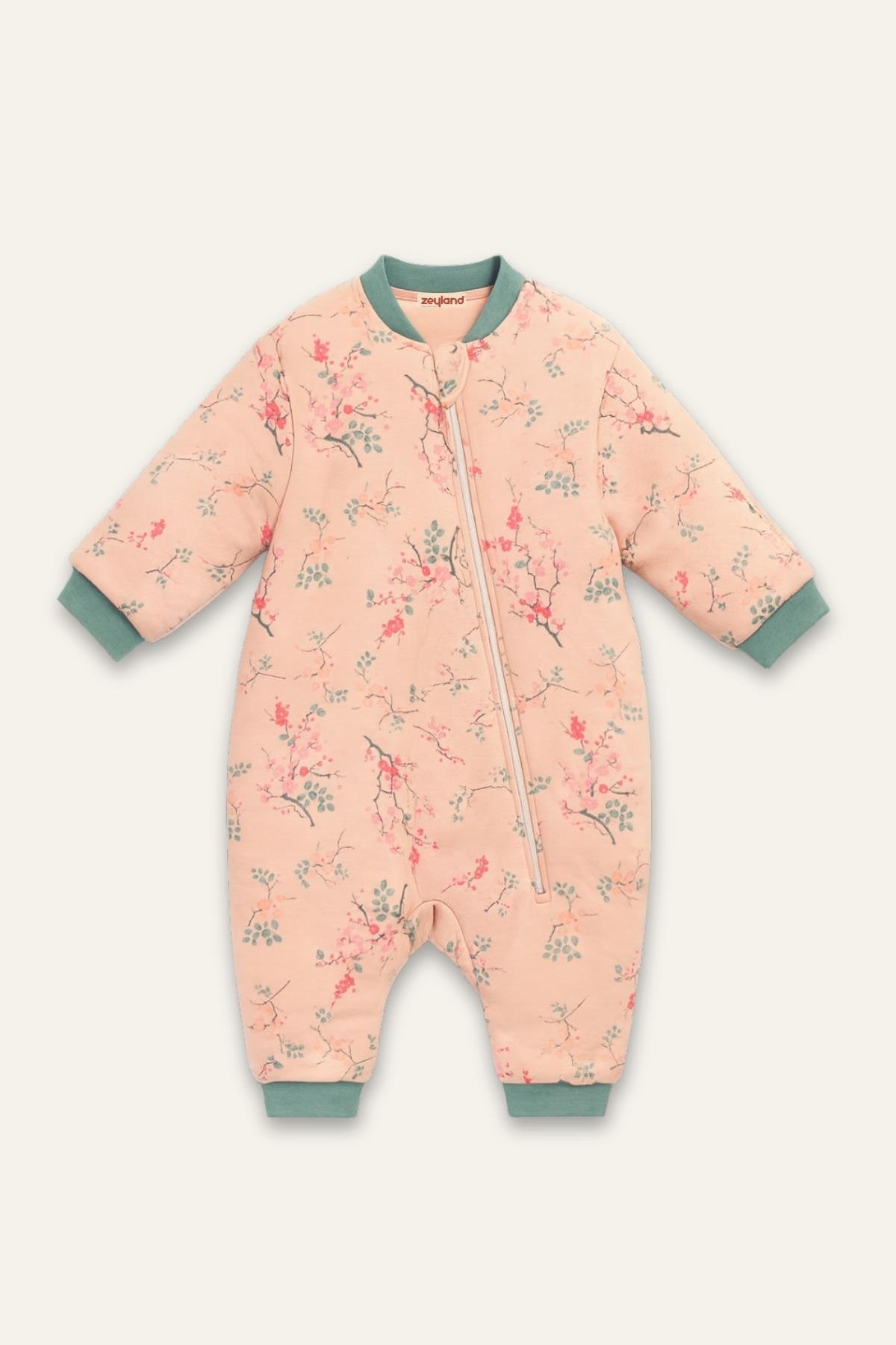 Unisex Çocuk Elyaf Dolgulu Uyku Tulumu  - Somon