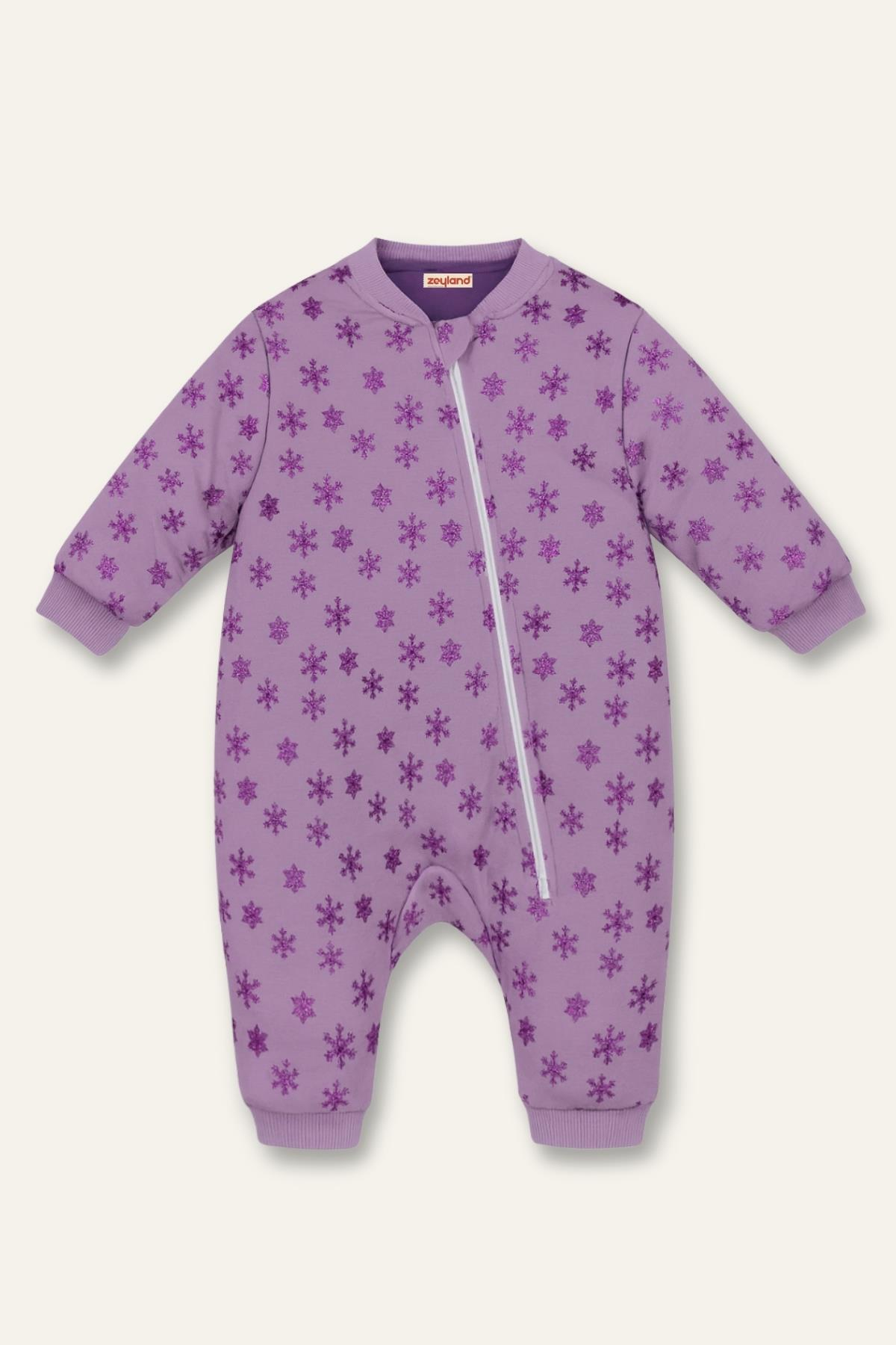Unisex Çocuk Elyaf Dolgulu Uyku Tulumu  - Mor