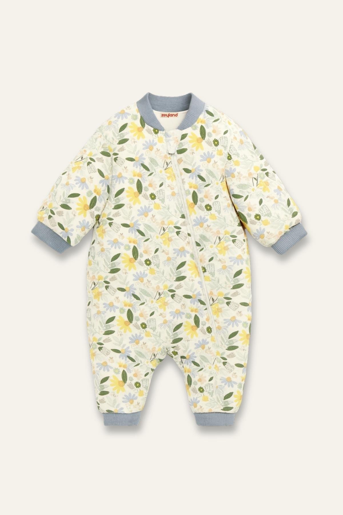 Unisex Çocuk Elyaf Dolgulu Uyku Tulumu  - Mavi