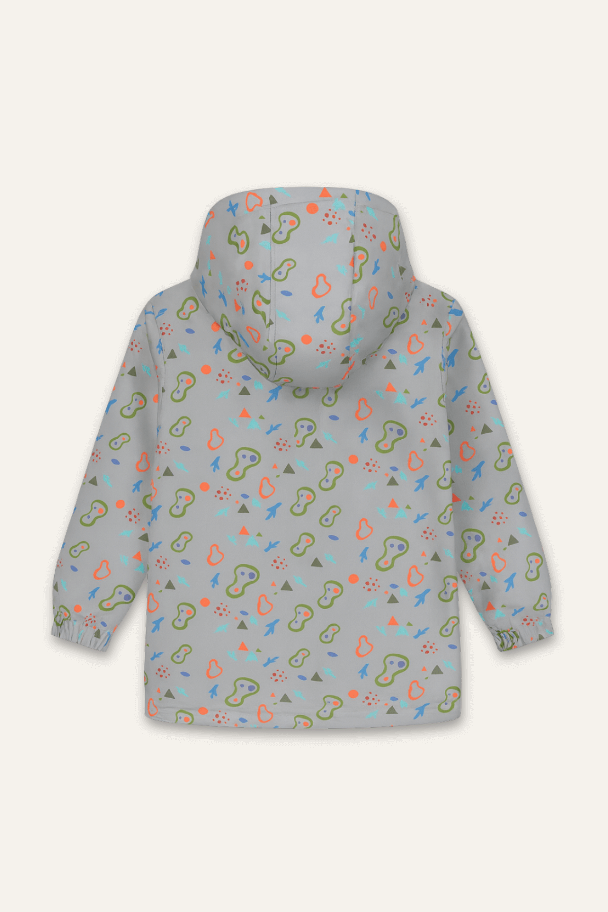 Unisex Çocuk Kapüşonlu Yağmurluk - Gri