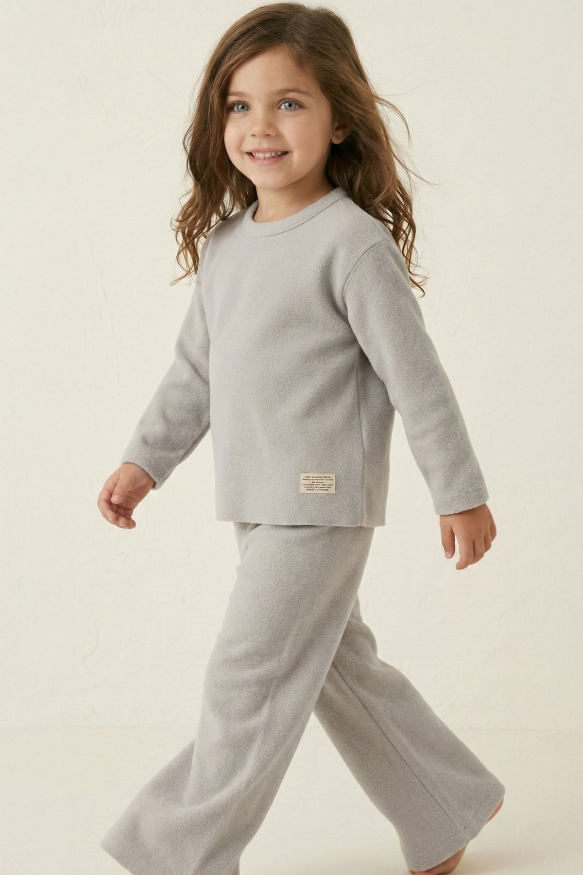 Unisex Çocuk Yumoş İkili Takım - Gri