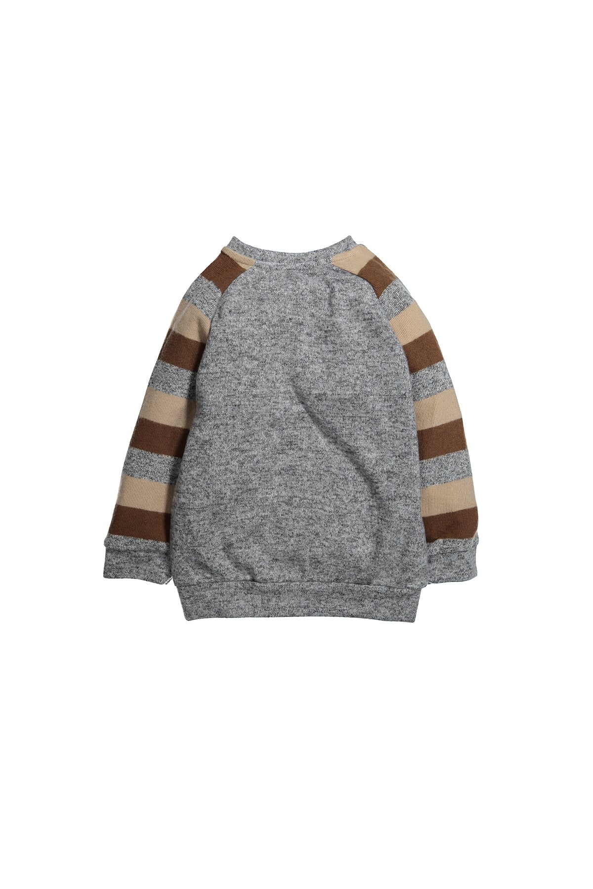 Yaka Çitçitli Melanjli Sweatshirt (12ay-4yas)