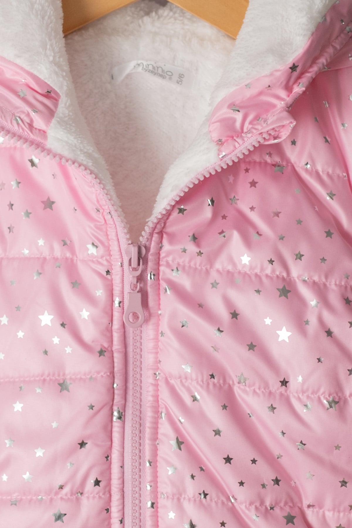 Yildiz Baskili Pelus Astarli Sisme Yelek (5-12yas)