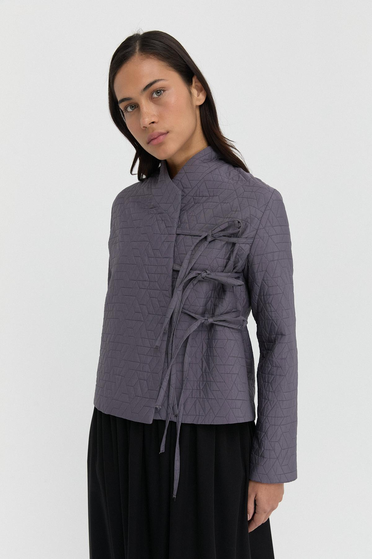 Kabartma Desenli İpli Kimono{KATEGORİ}