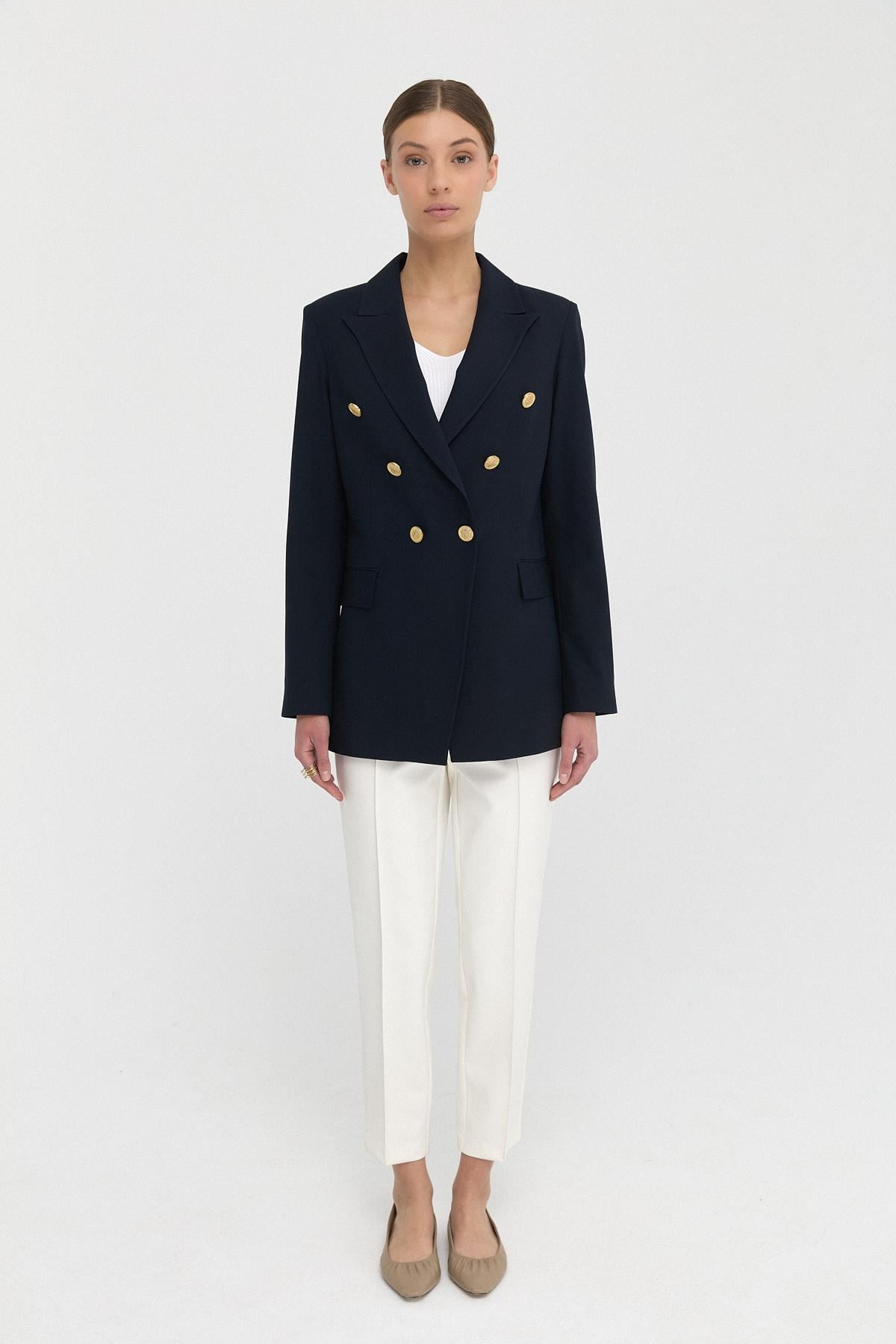 Kruvaze Blazer Ceket{KATEGORİ}