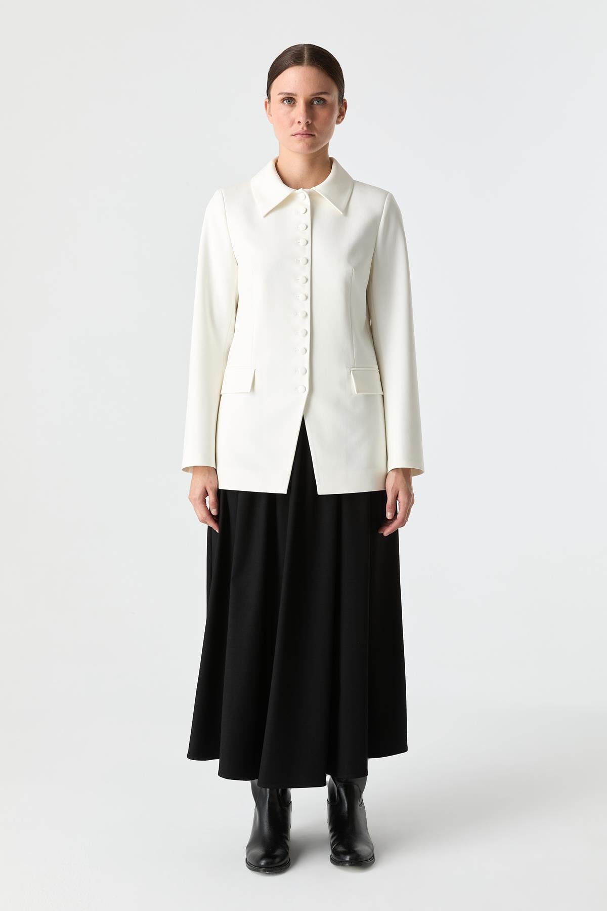 Modern Fit Düğmeli Ceket{KATEGORİ}