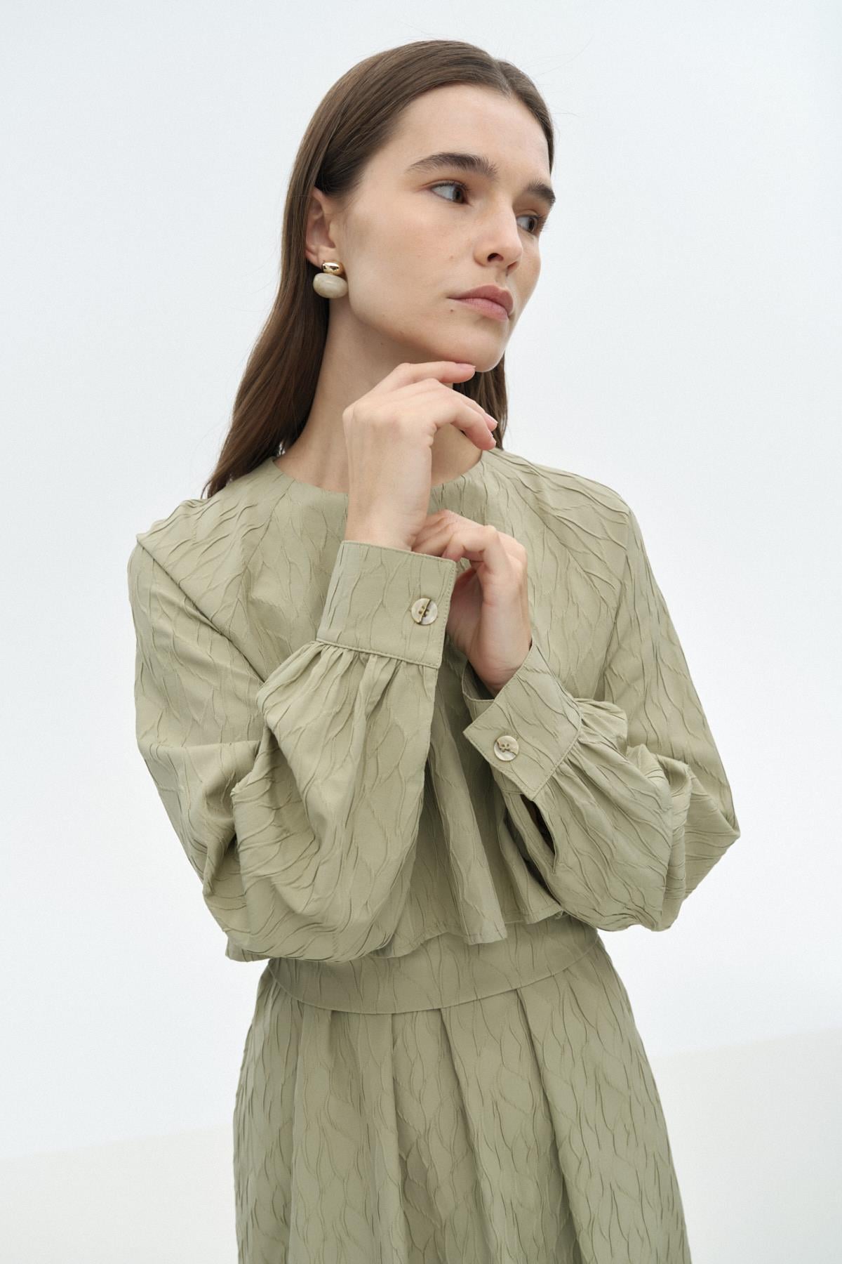 Pelerinli Poplin Elbise{KATEGORİ}