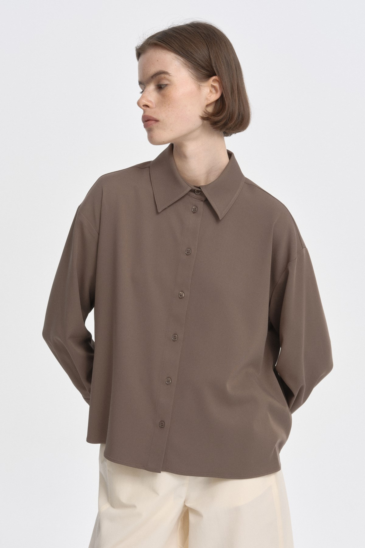 Relaxed Fit Gömlek VİZON{KATEGORİ}