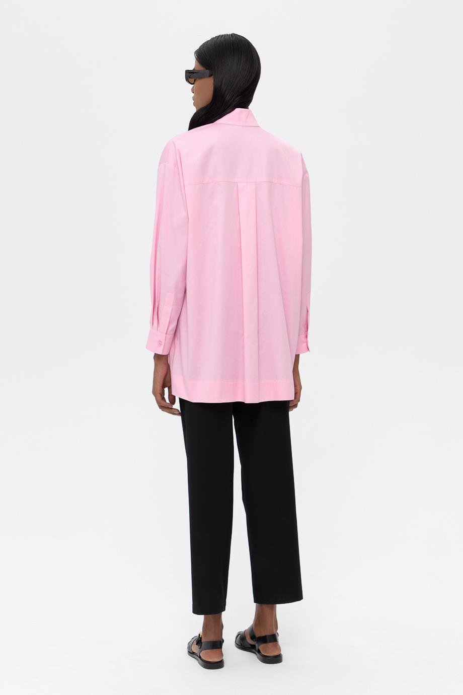 %100 Pamuk Yaka Detaylı Gömlek{KATEGORİ}