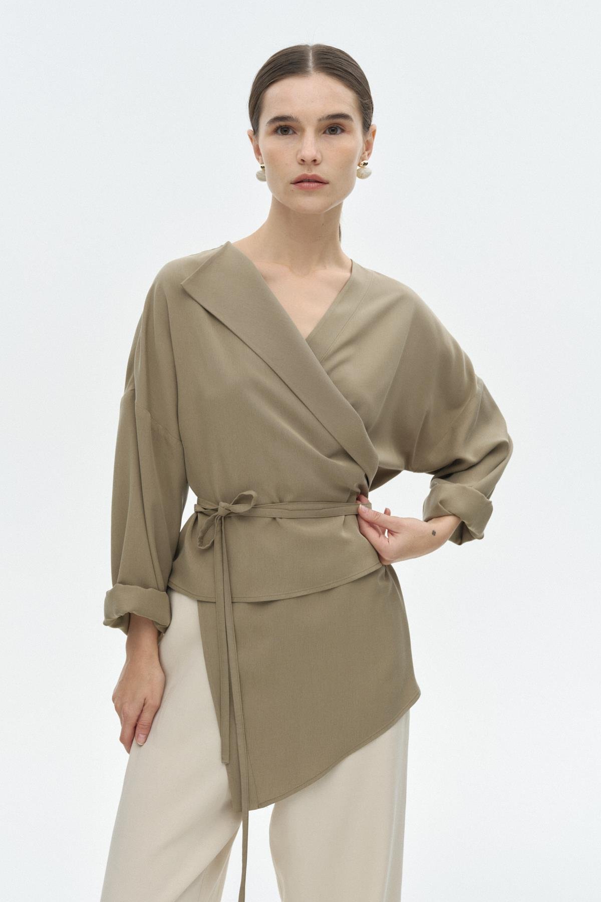 Asimetrik Tensel Bluz HAKİ{KATEGORİ}