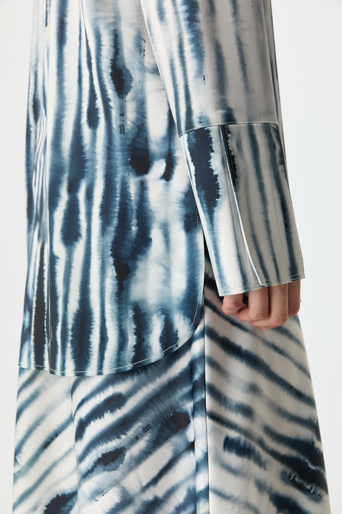 Bağ Detaylı Desenli Gömlek{KATEGORİ}