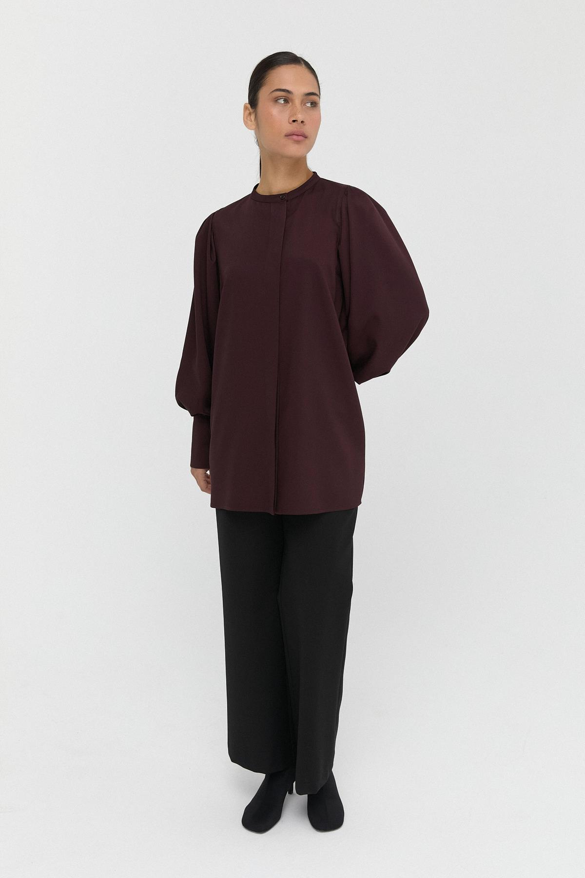 Balon Kol Pilili Gömlek{KATEGORİ}