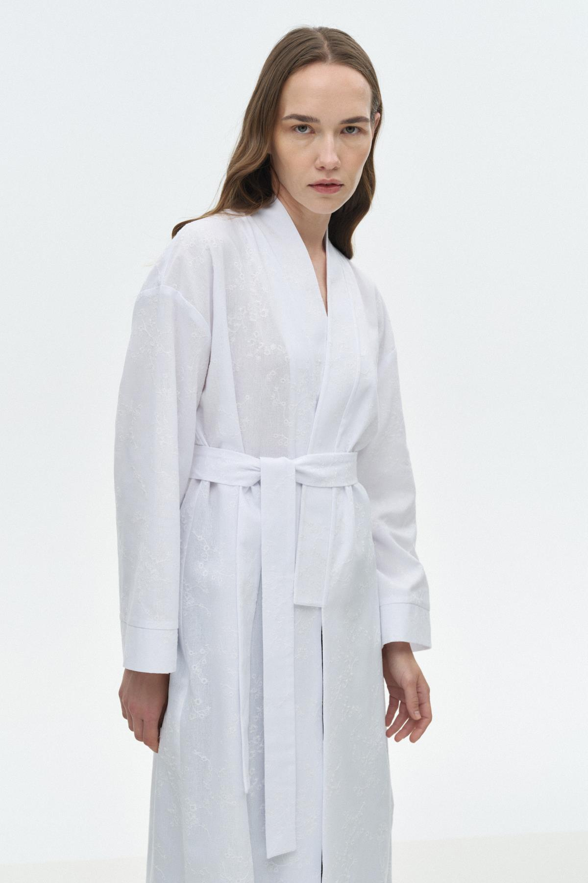 Brode Kimono BEYAZ{KATEGORİ}