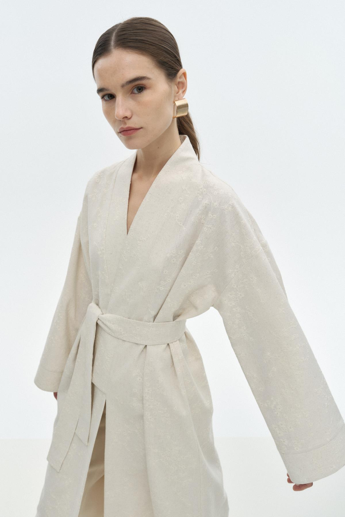 Brode Kimono BEJ{KATEGORİ}