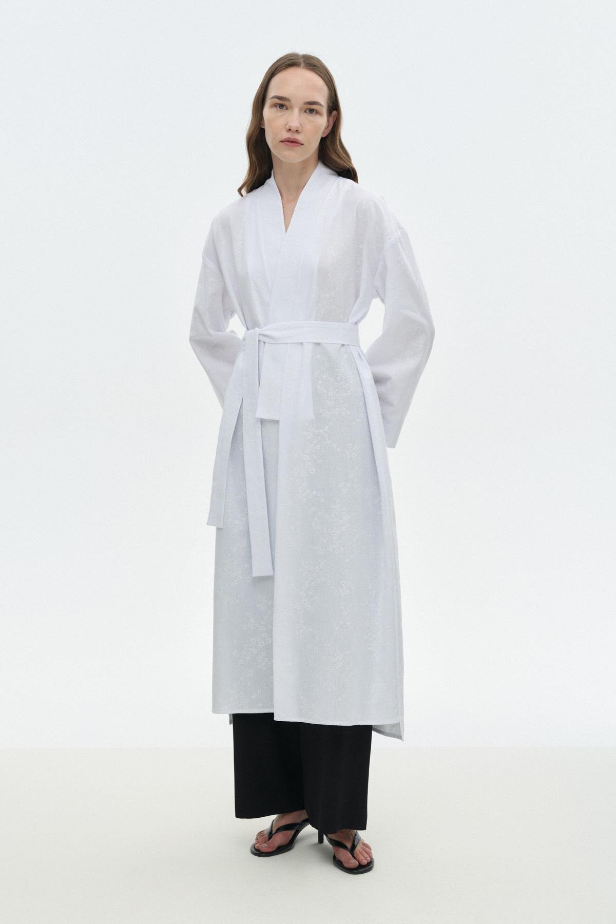 Brode Kimono BEYAZ{KATEGORİ}