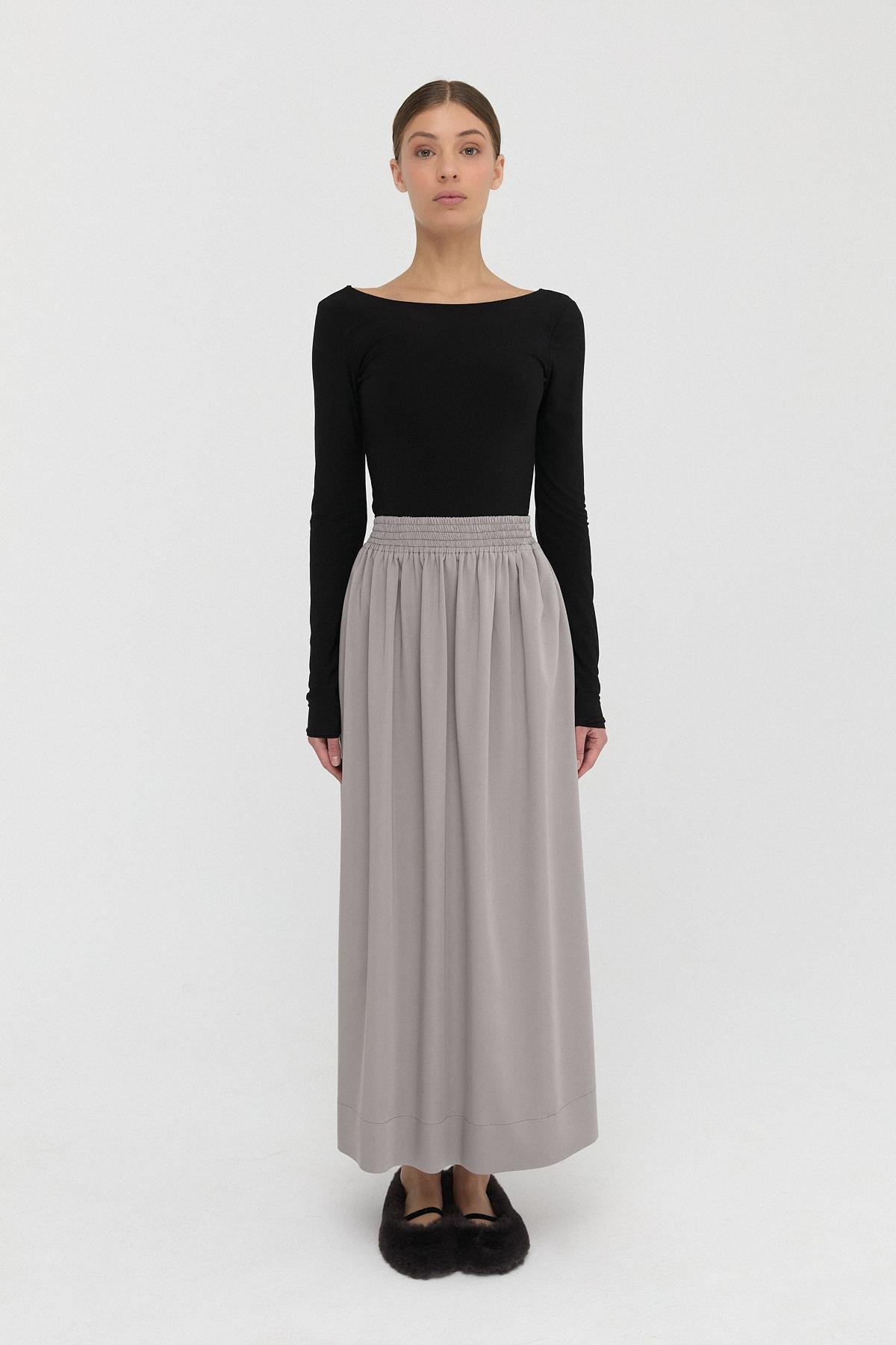 Büzgülü Pamuk Saten Etek{KATEGORİ}