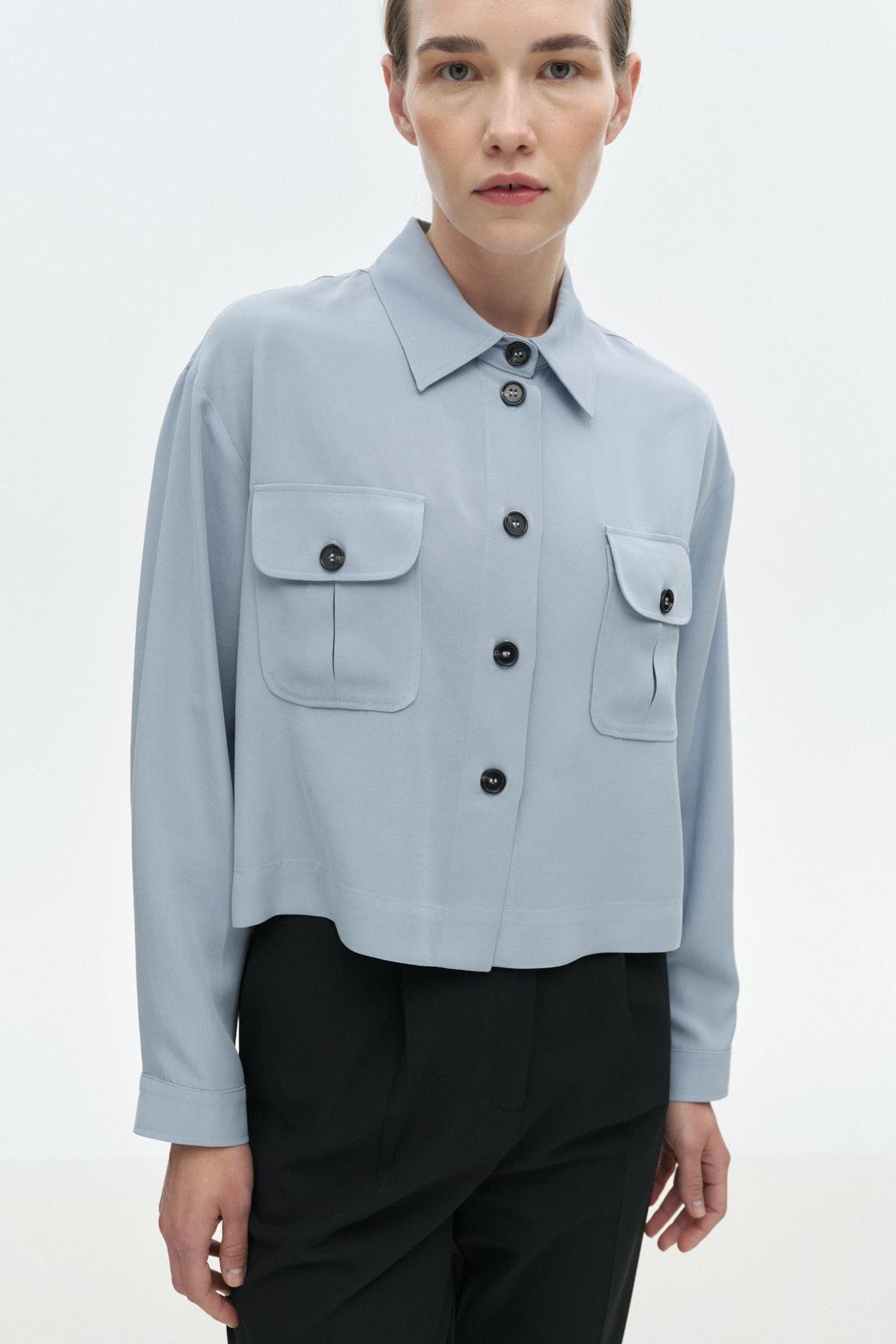 Cepli Crop Gömlek{KATEGORİ}