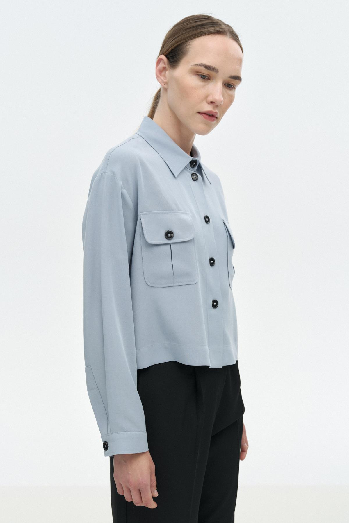 Cepli Crop Gömlek{KATEGORİ}