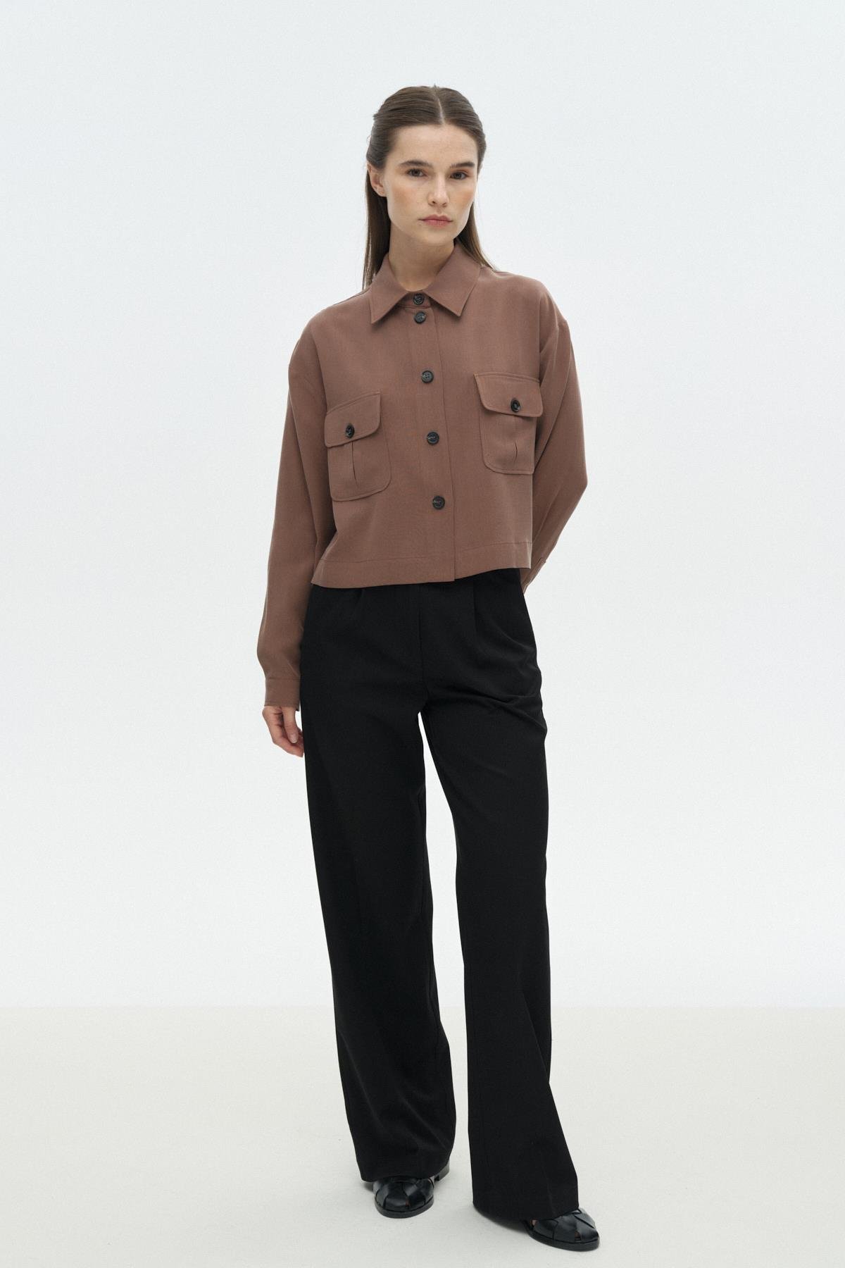 Cepli Crop Gömlek{KATEGORİ}