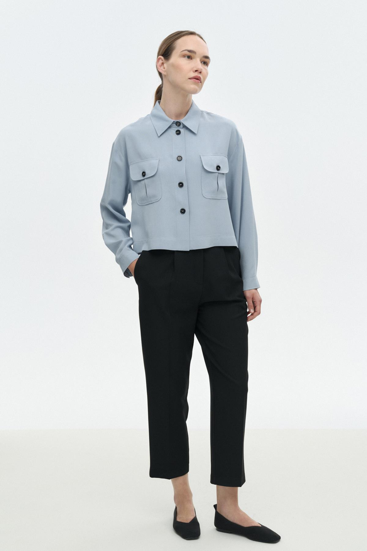 Cepli Crop Gömlek{KATEGORİ}