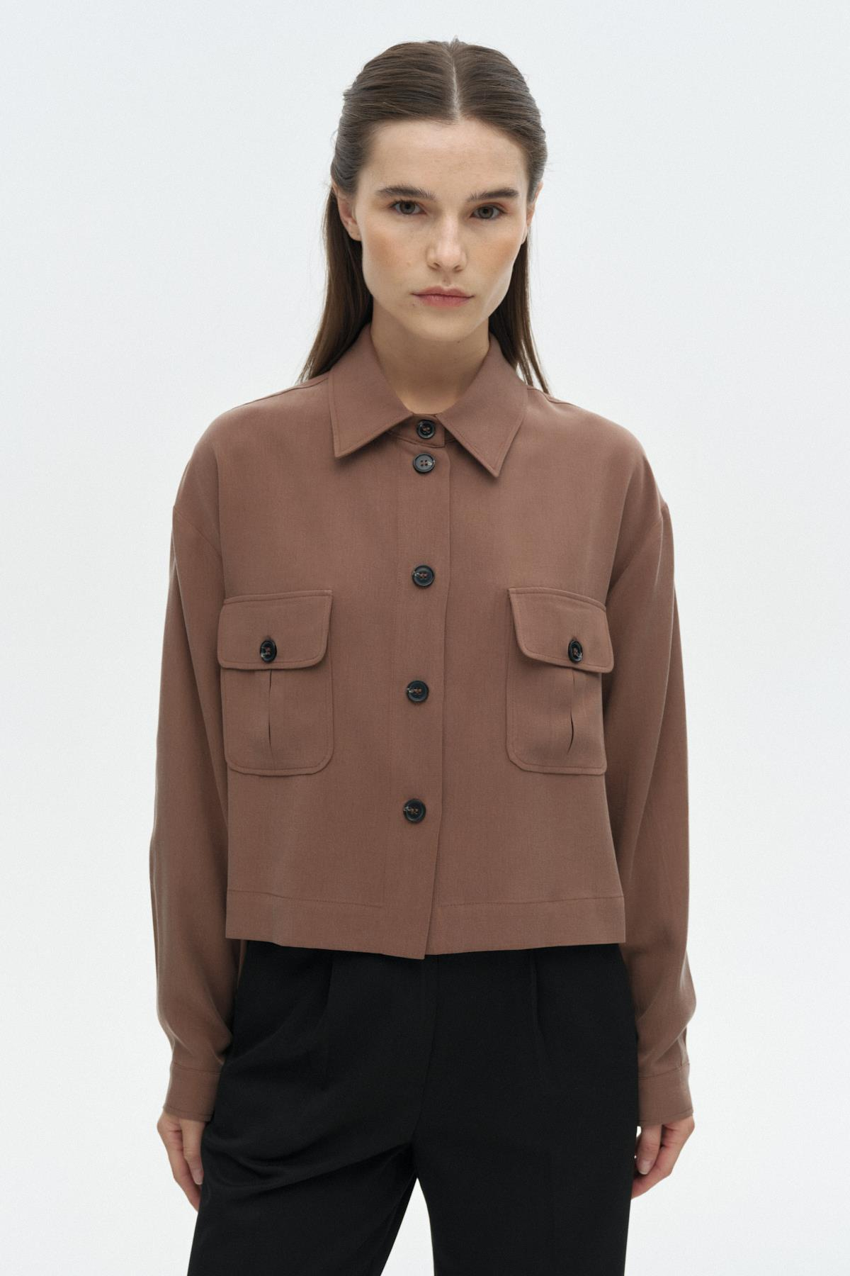 Cepli Crop Gömlek{KATEGORİ}