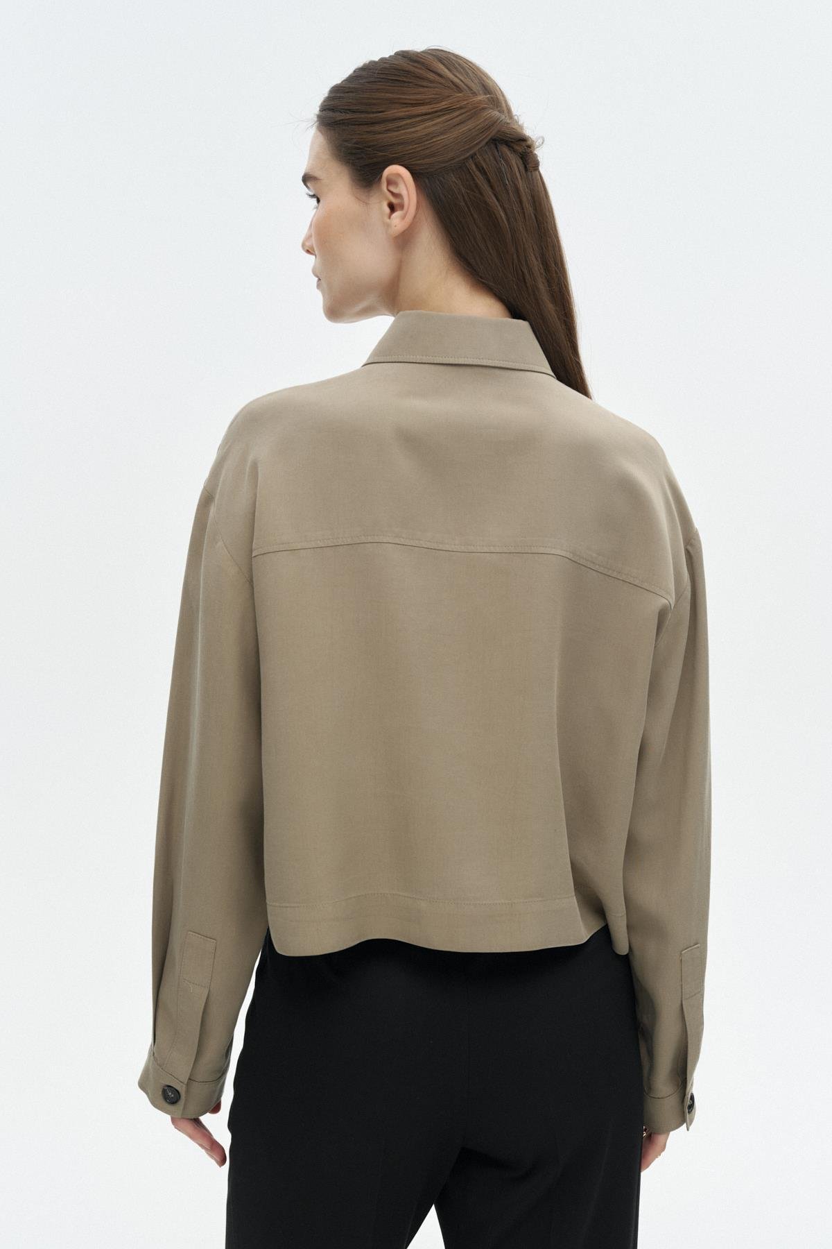 Cepli Crop Gömlek{KATEGORİ}