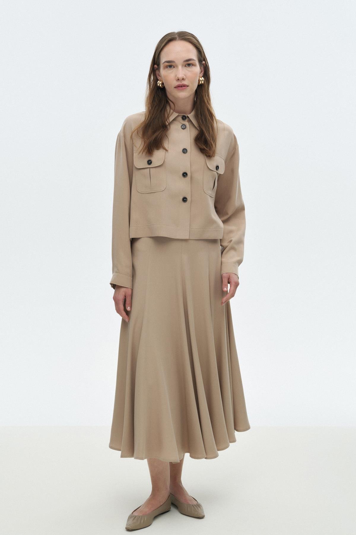 Cepli Crop Gömlek{KATEGORİ}