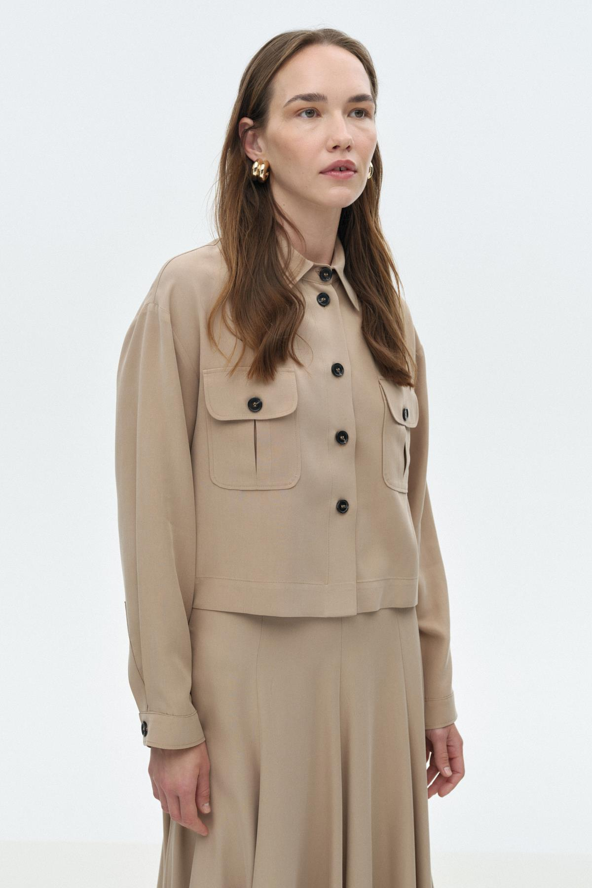 Cepli Crop Gömlek{KATEGORİ}