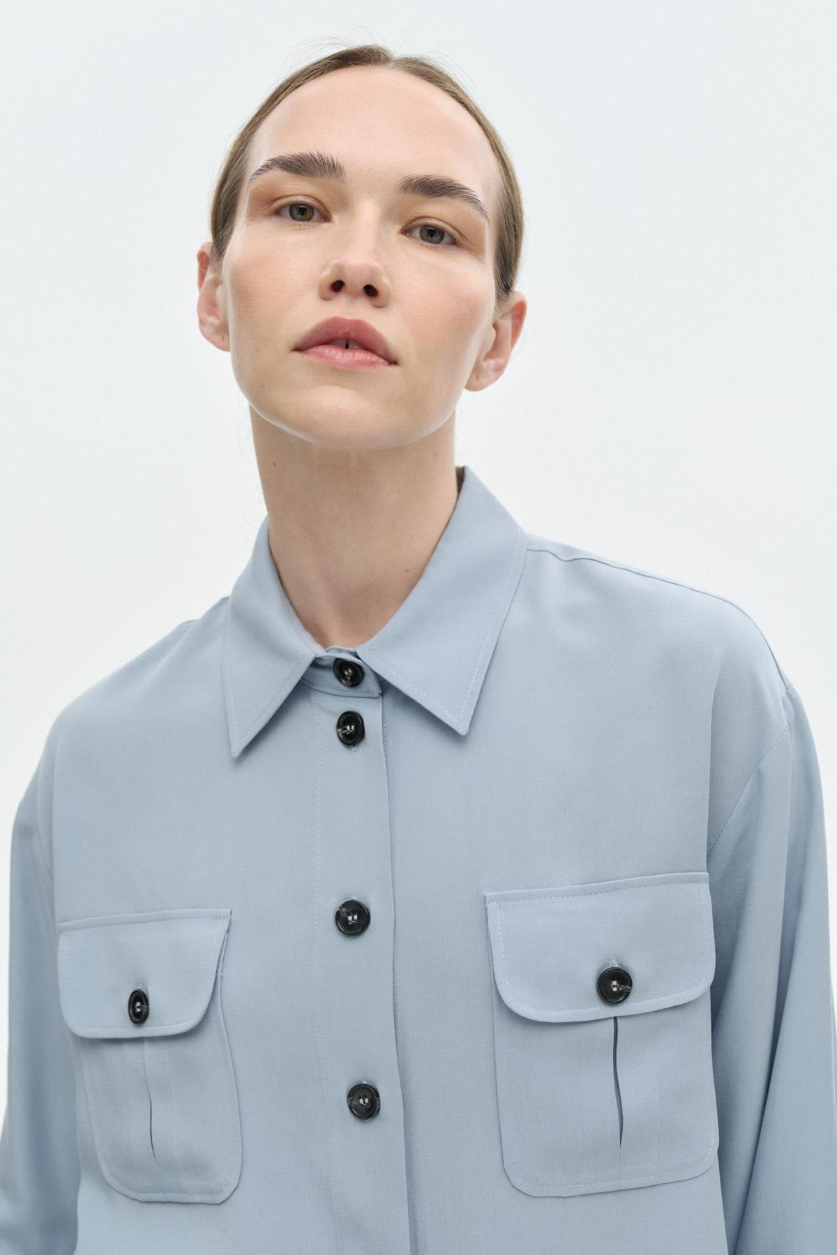 Cepli Crop Gömlek{KATEGORİ}