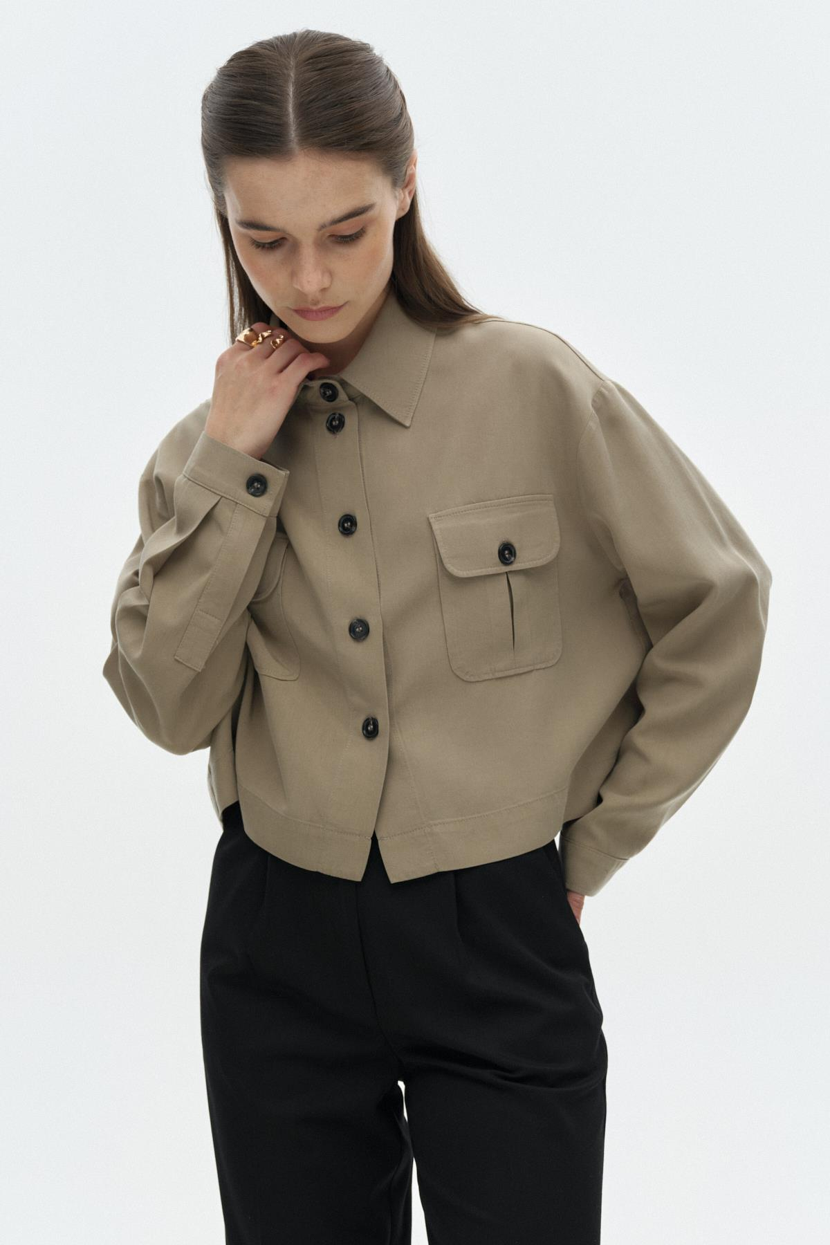 Cepli Crop Gömlek{KATEGORİ}