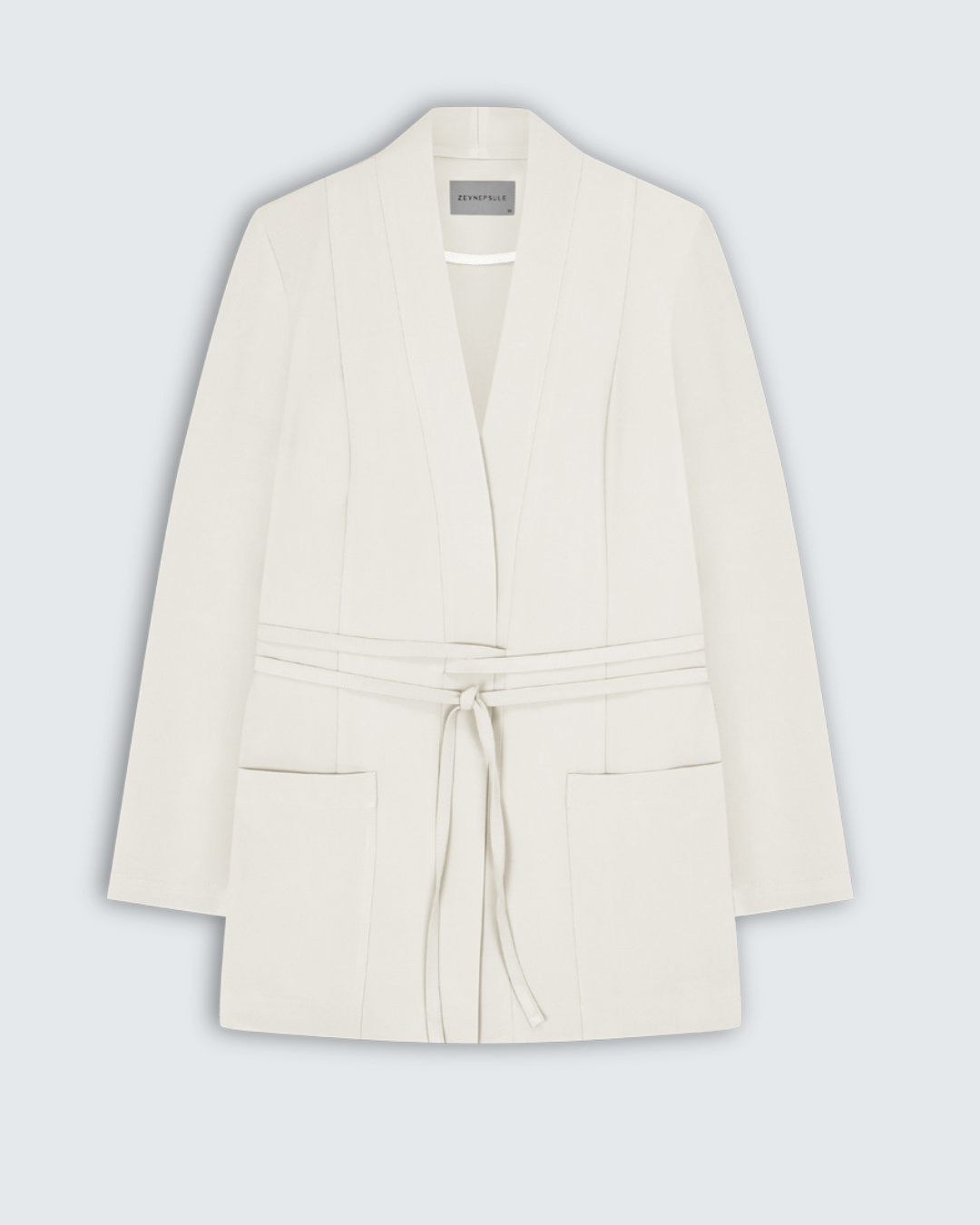 Cepli Kuşaklı Ceket TAŞ{KATEGORİ}