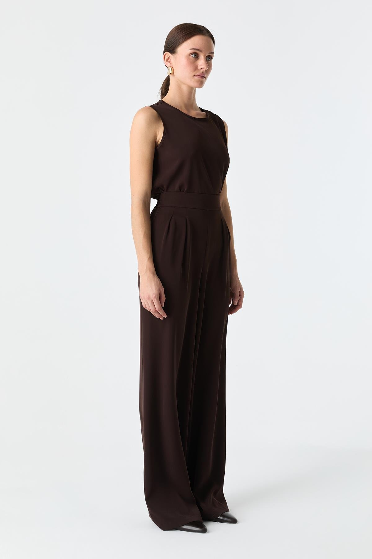 Çift Pilili Dökümlü Pantolon{KATEGORİ}