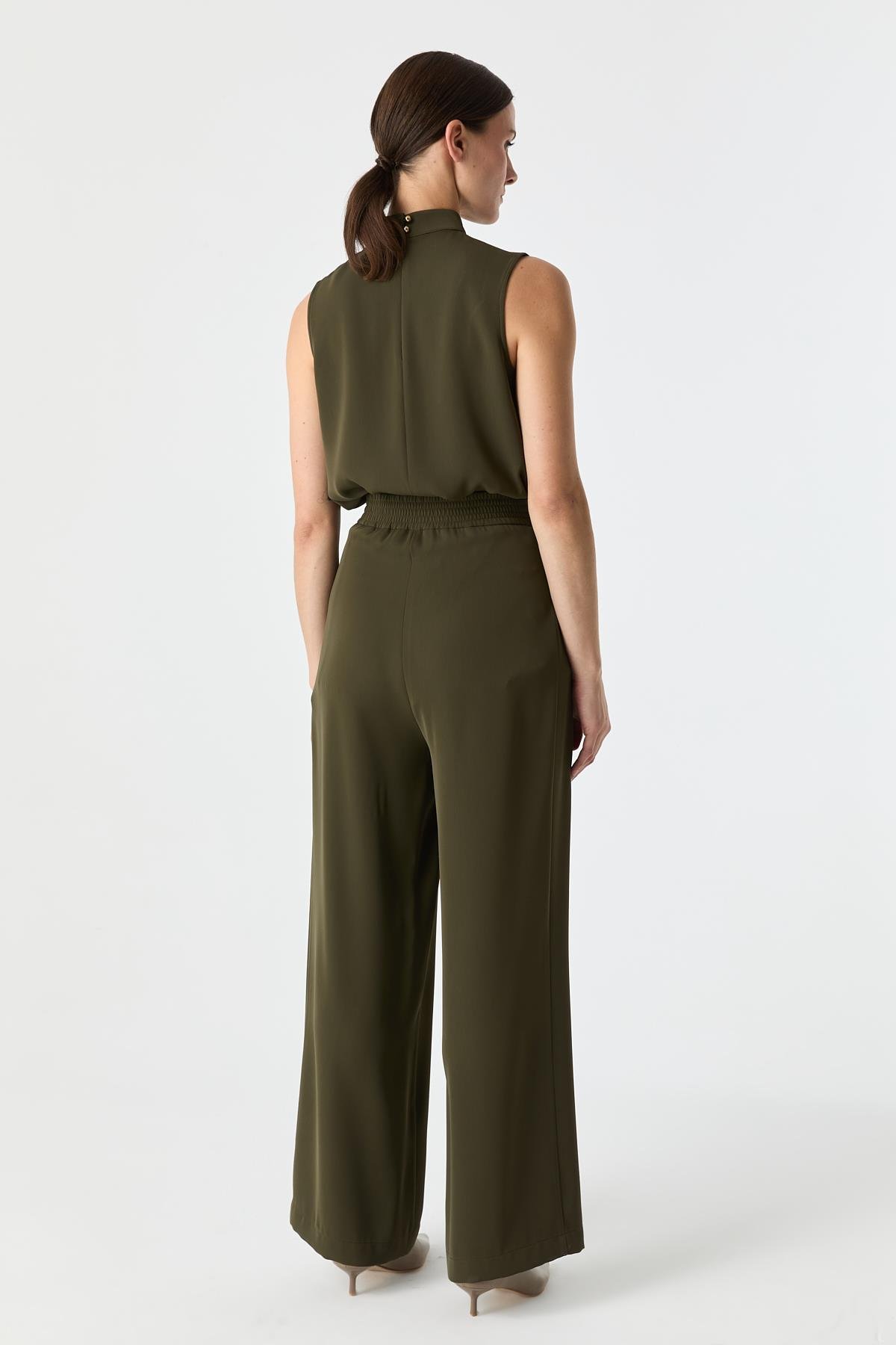 Çift Pilili Dökümlü Pantolon{KATEGORİ}