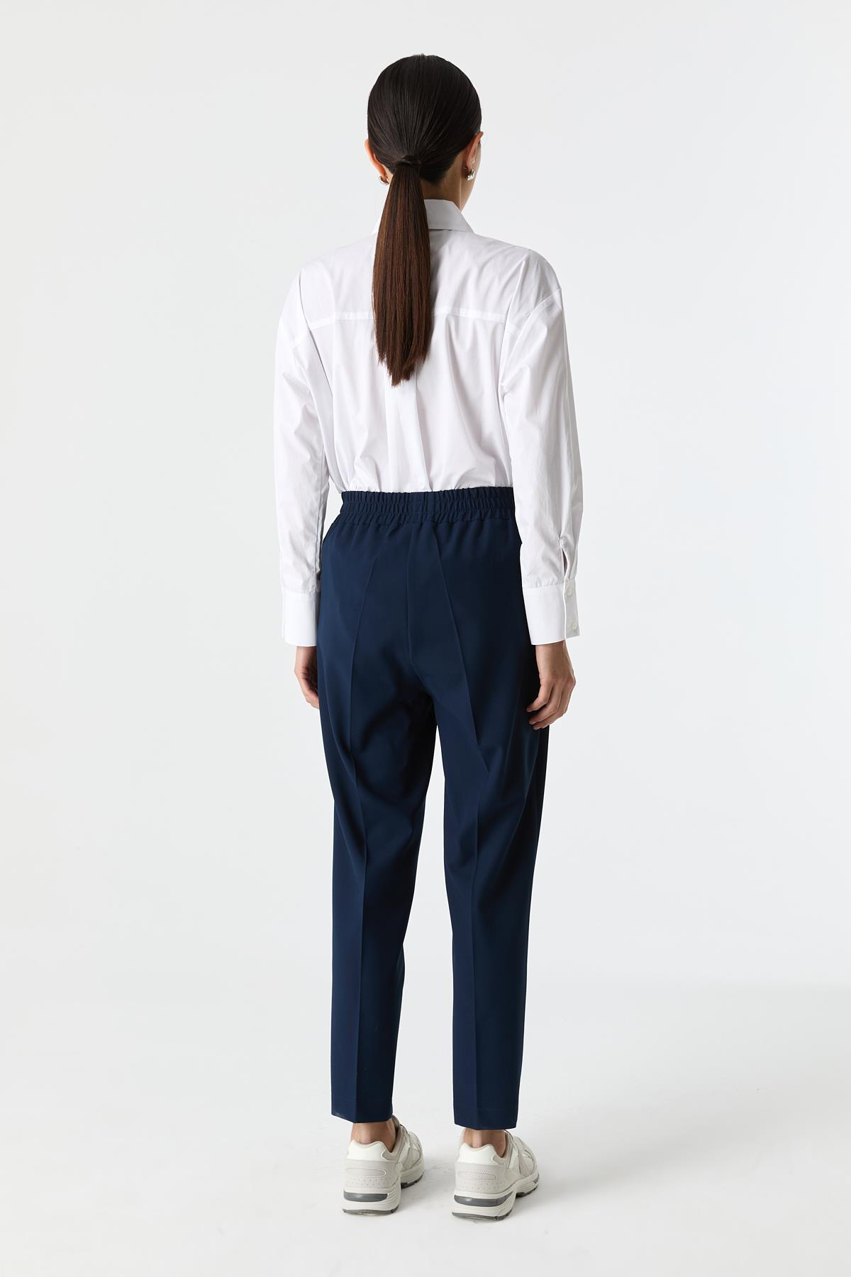 Çıma Detaylı Rahat Pantolon LACİVERT{KATEGORİ}