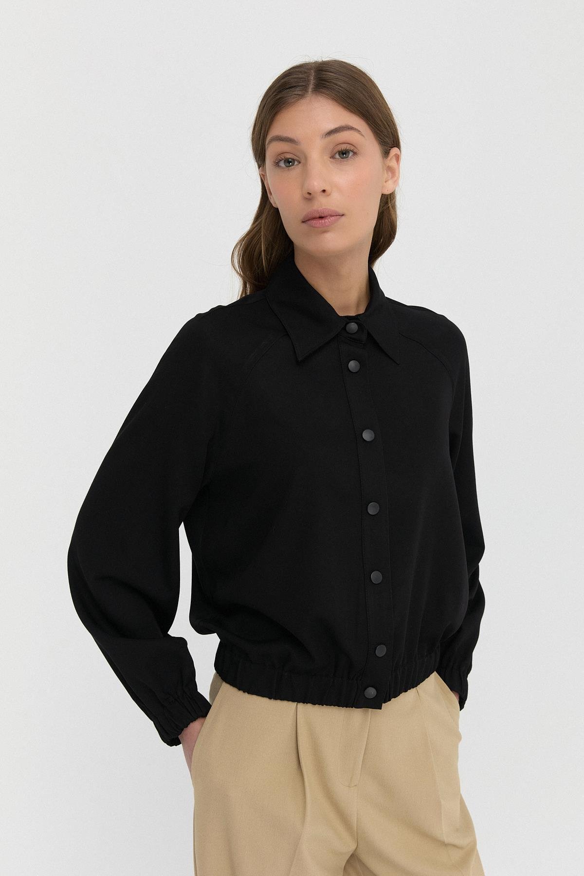 Çıtçıt Düğmeli Bomber Gömlek{KATEGORİ}