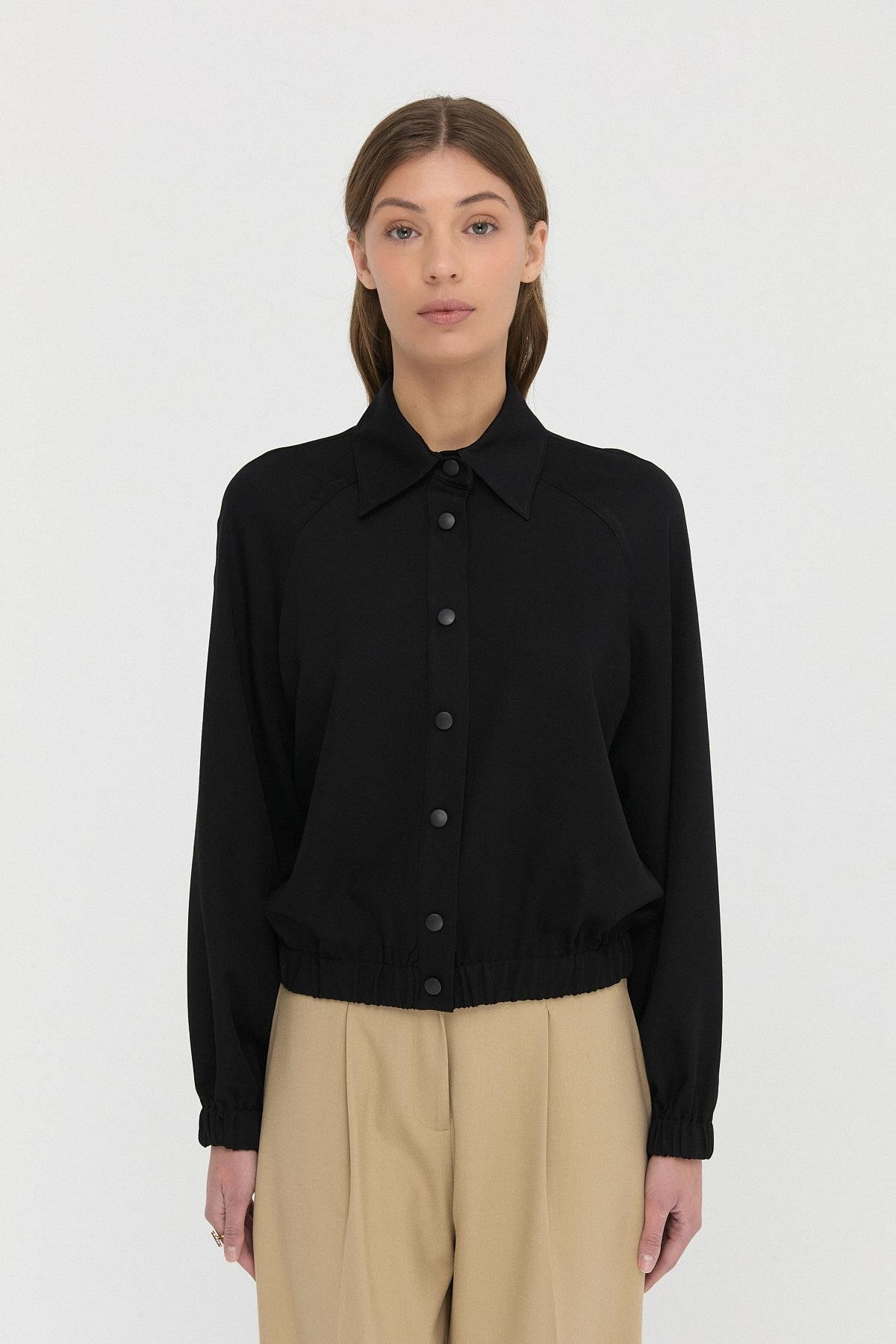 Çıtçıt Düğmeli Bomber Gömlek{KATEGORİ}