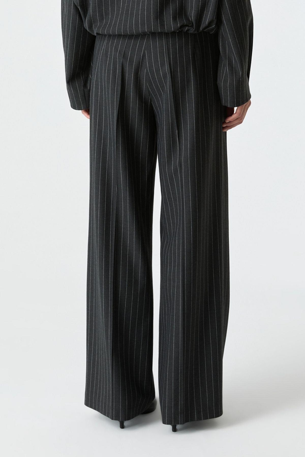 Çizgili Palazzo Pantolon{KATEGORİ}