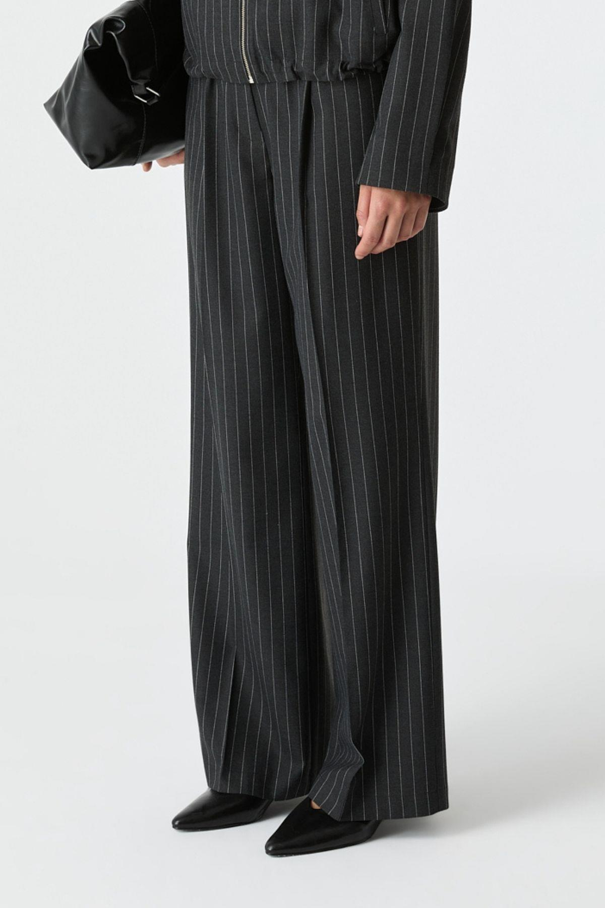 Çizgili Palazzo Pantolon{KATEGORİ}
