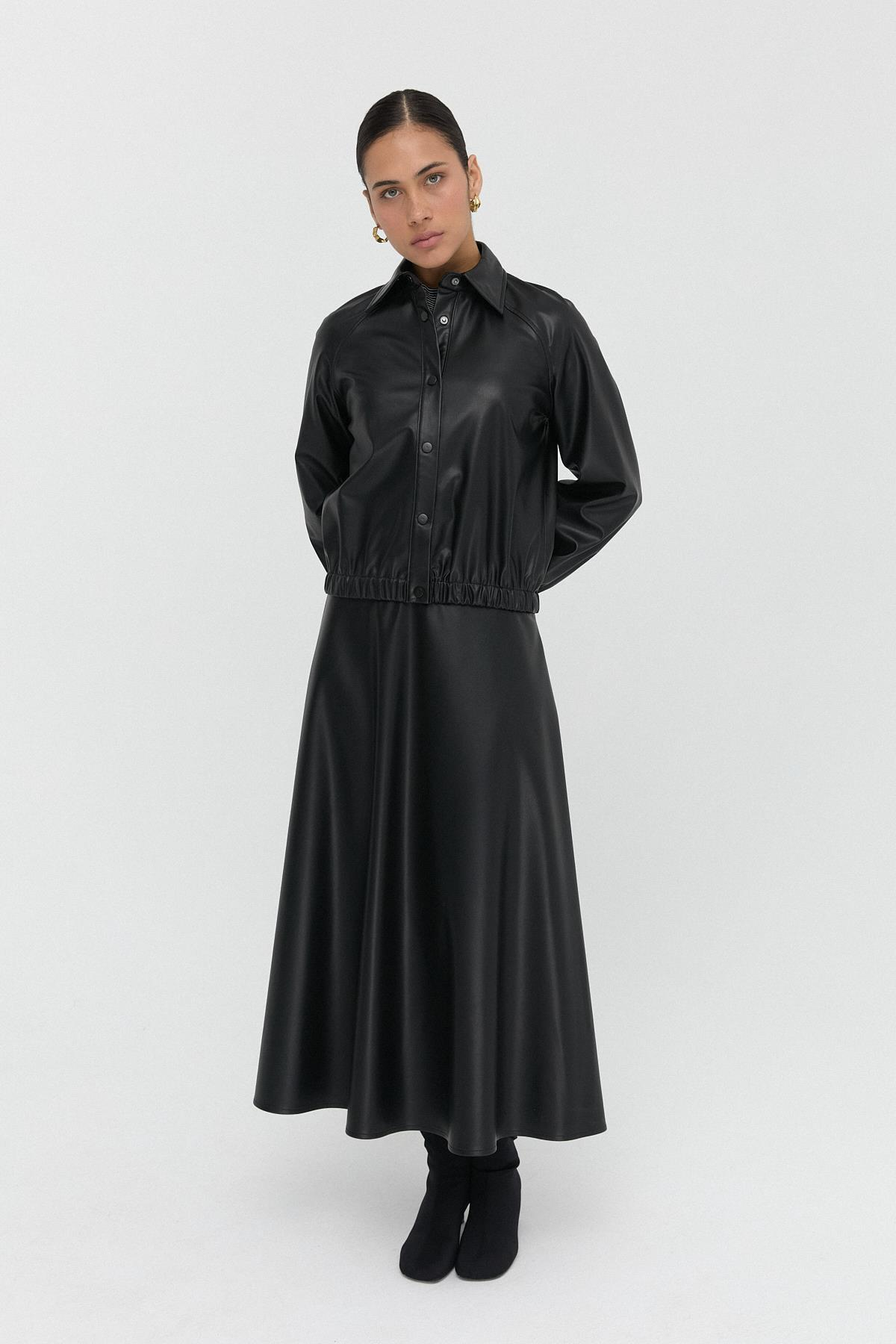 Deri Kloş Etek{KATEGORİ}