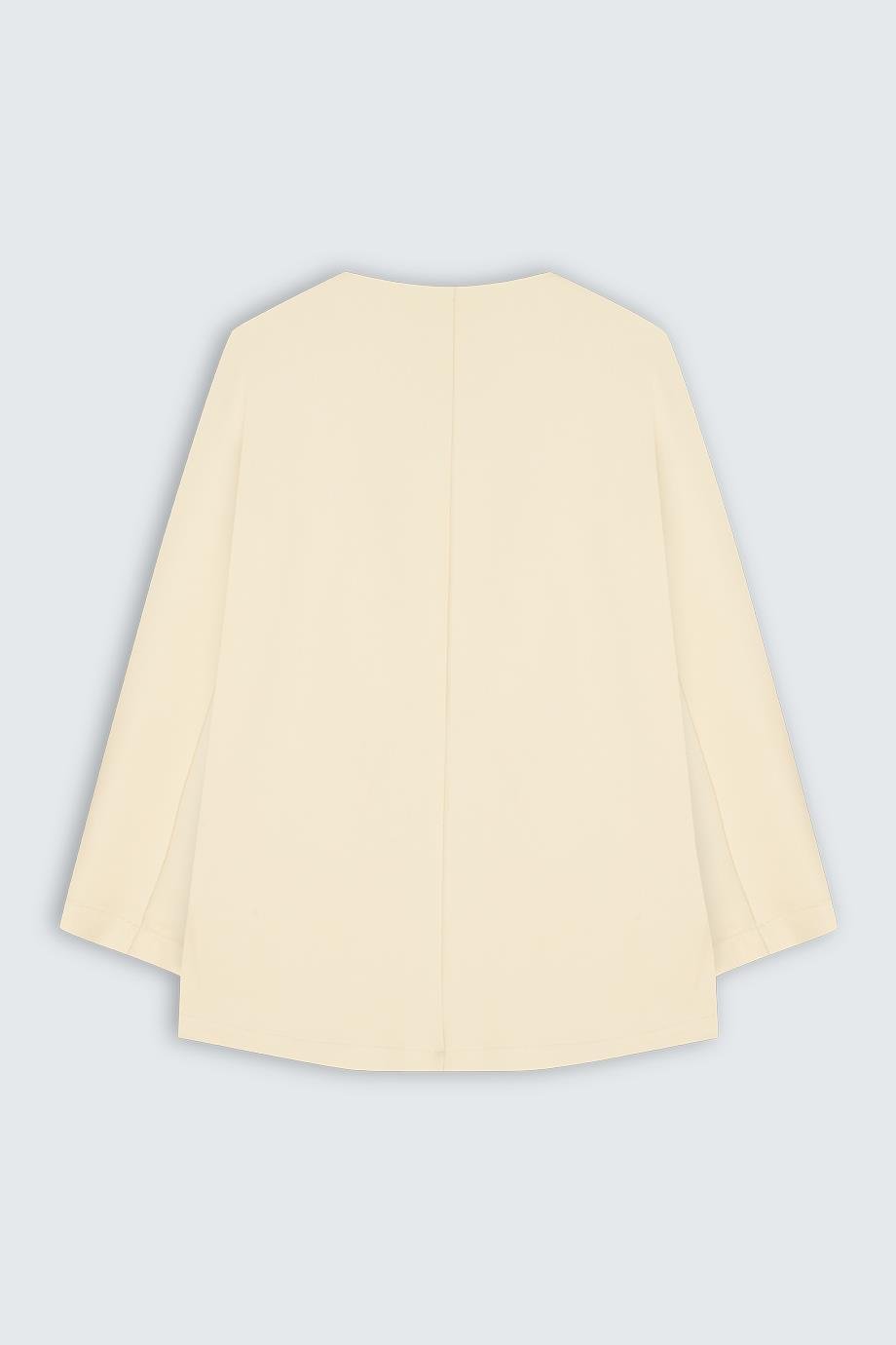 Deep V-Neck Blouse{KATEGORİ}