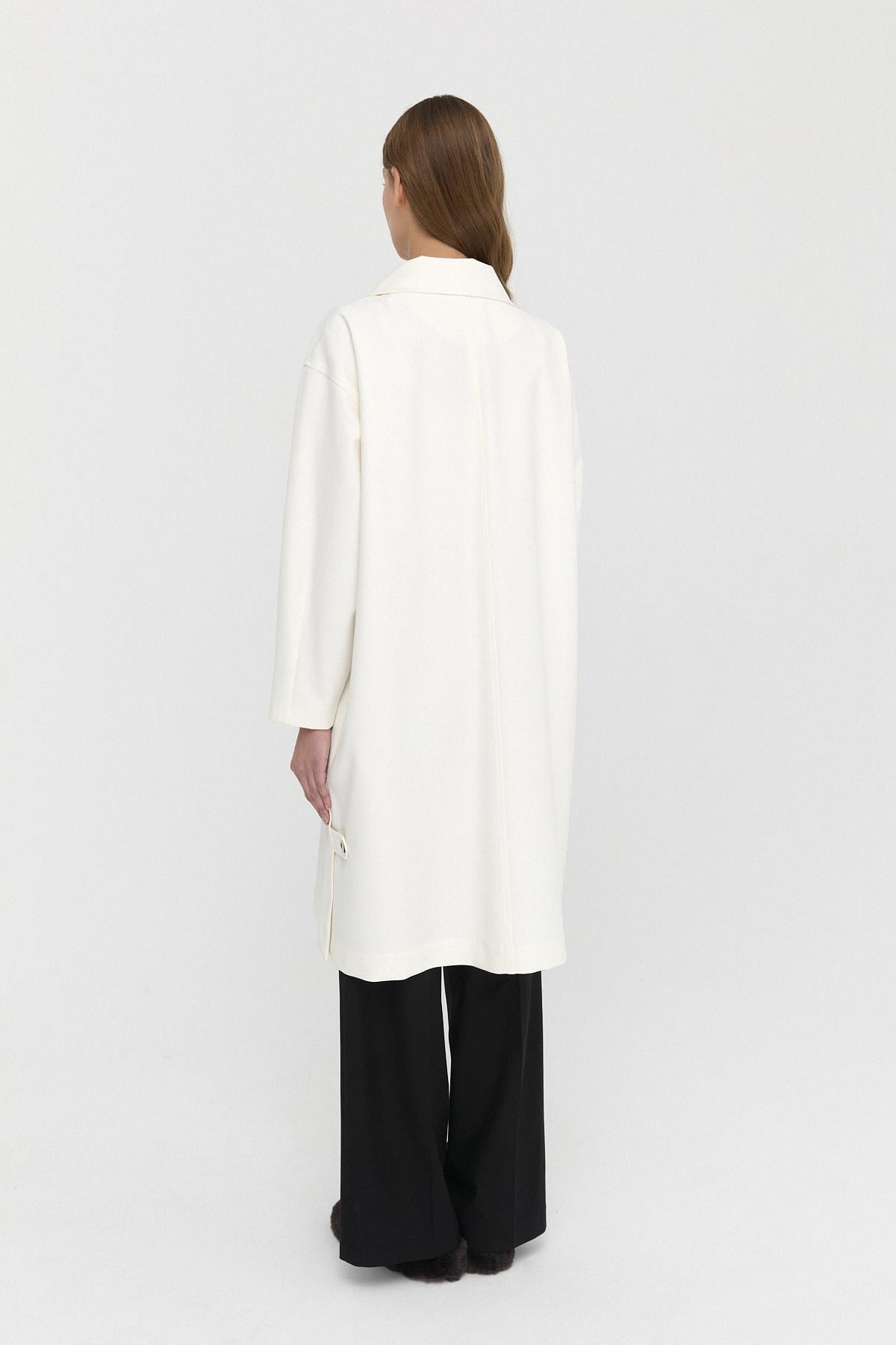 Derin Yırtmaçlı Oversize Trenç{KATEGORİ}