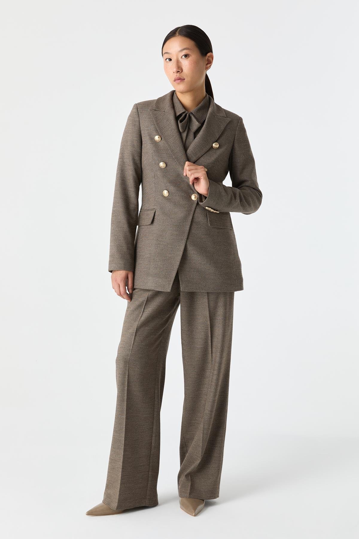 Dore Düğmeli Takım Blazer BRONZ BEJ{KATEGORİ}