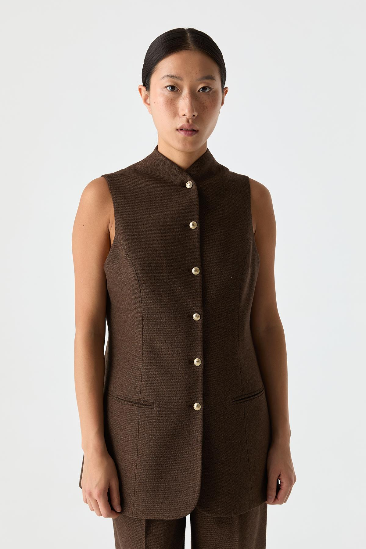 Dore Düğmeli Takım Yelek{KATEGORİ}