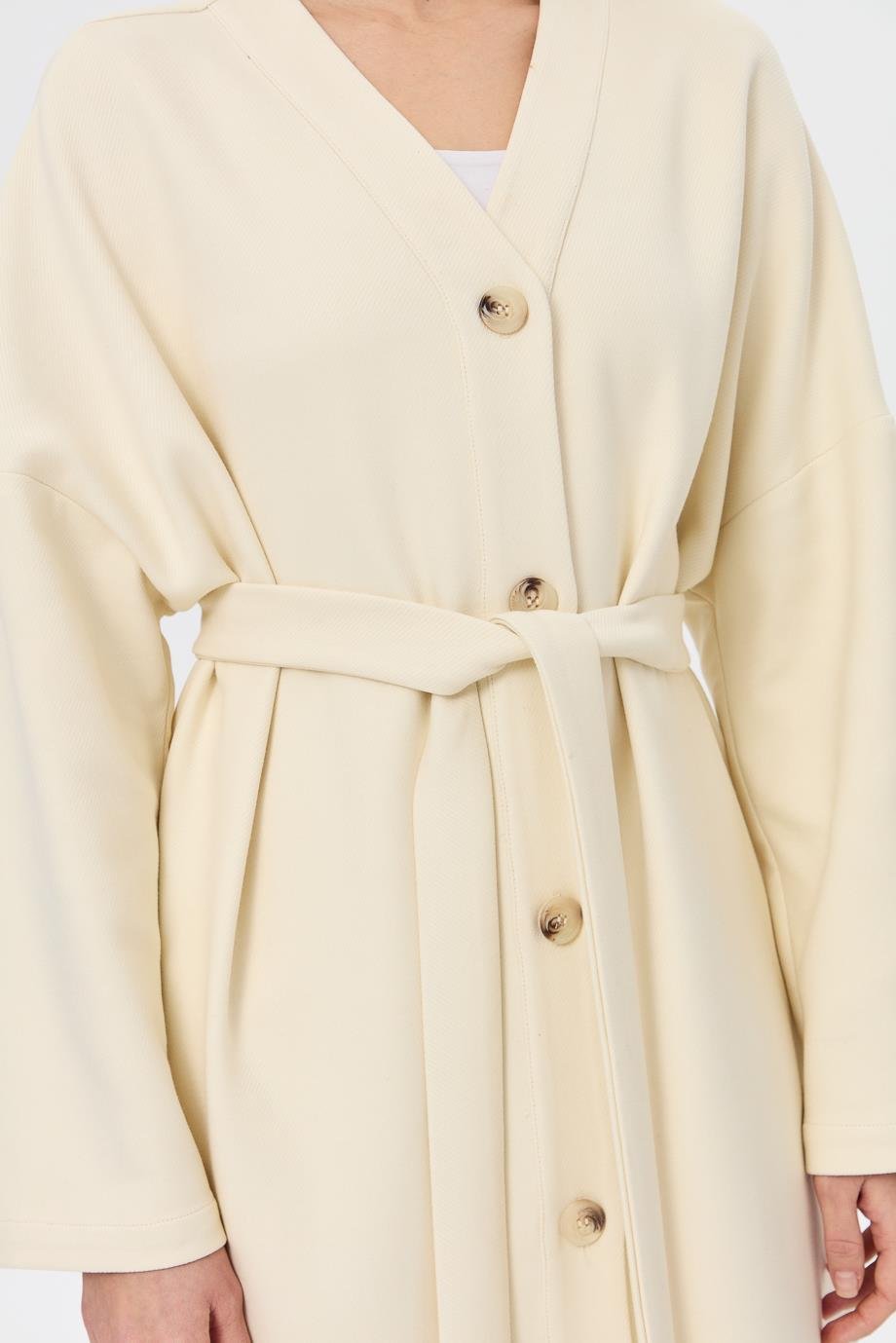 Buttoned Long Cardigan{KATEGORİ}