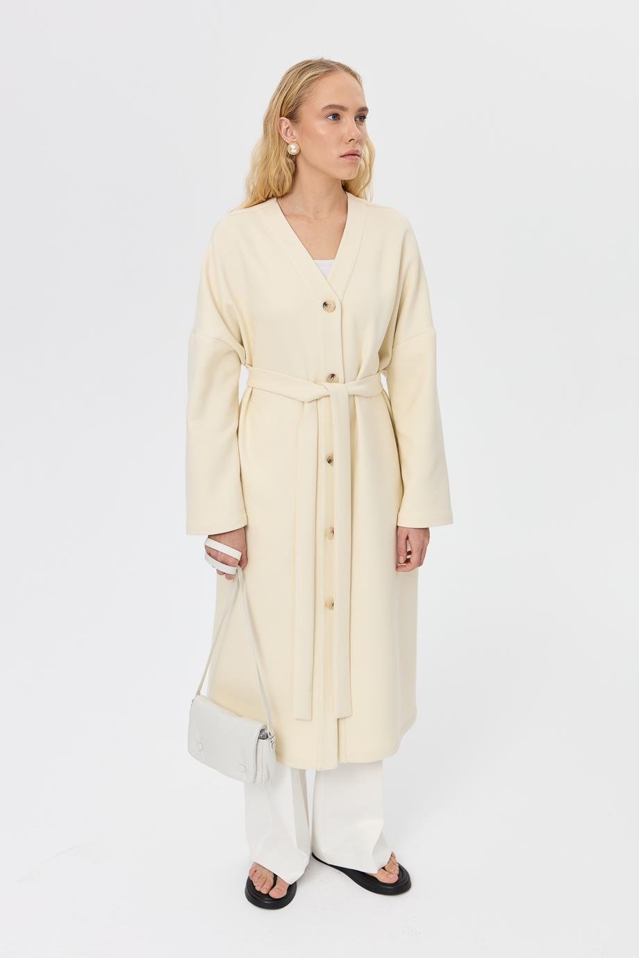 Buttoned Long Cardigan{KATEGORİ}