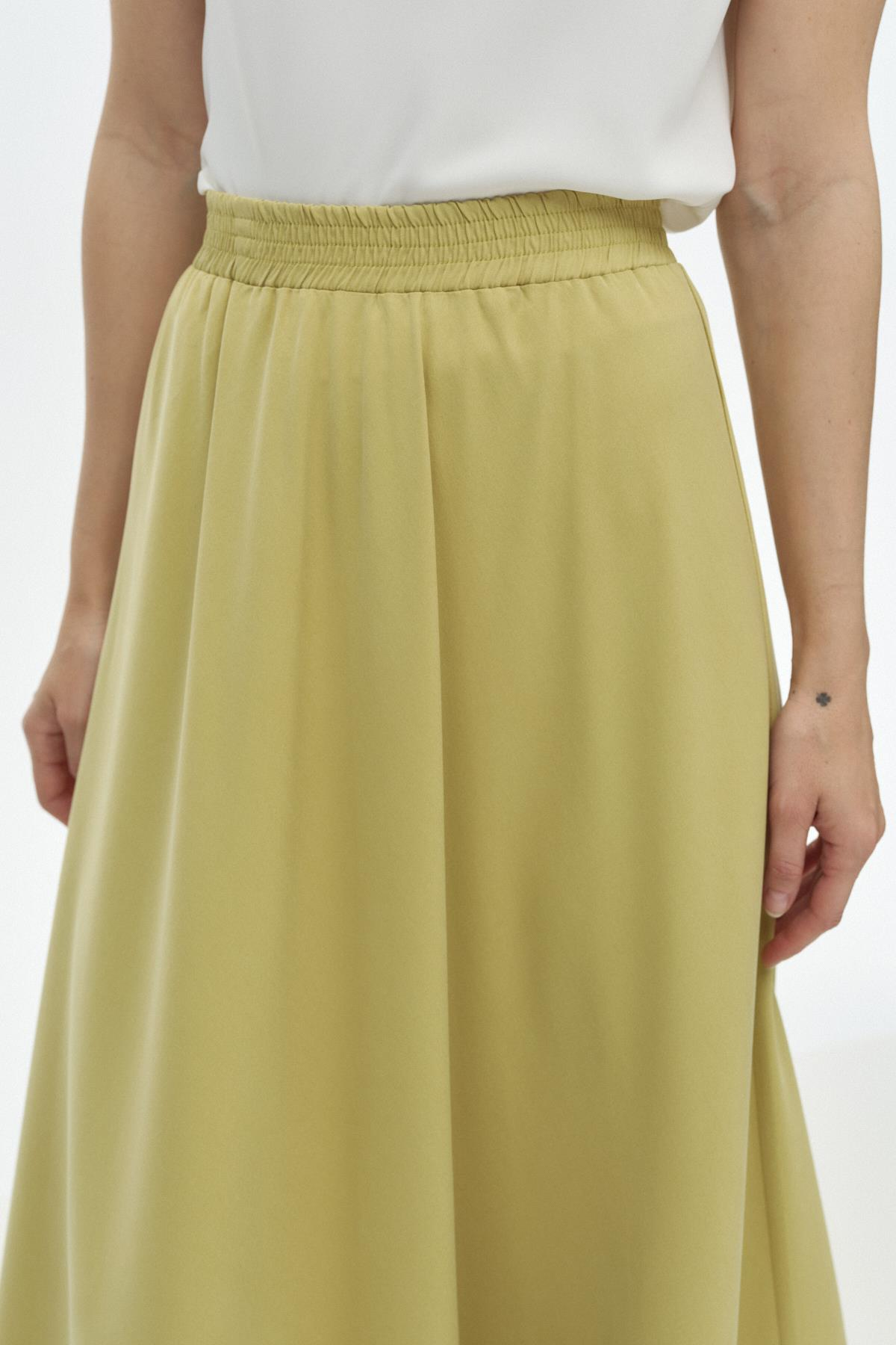 Elastik Belli Dikiş Detaylı Etek ASİT{KATEGORİ}