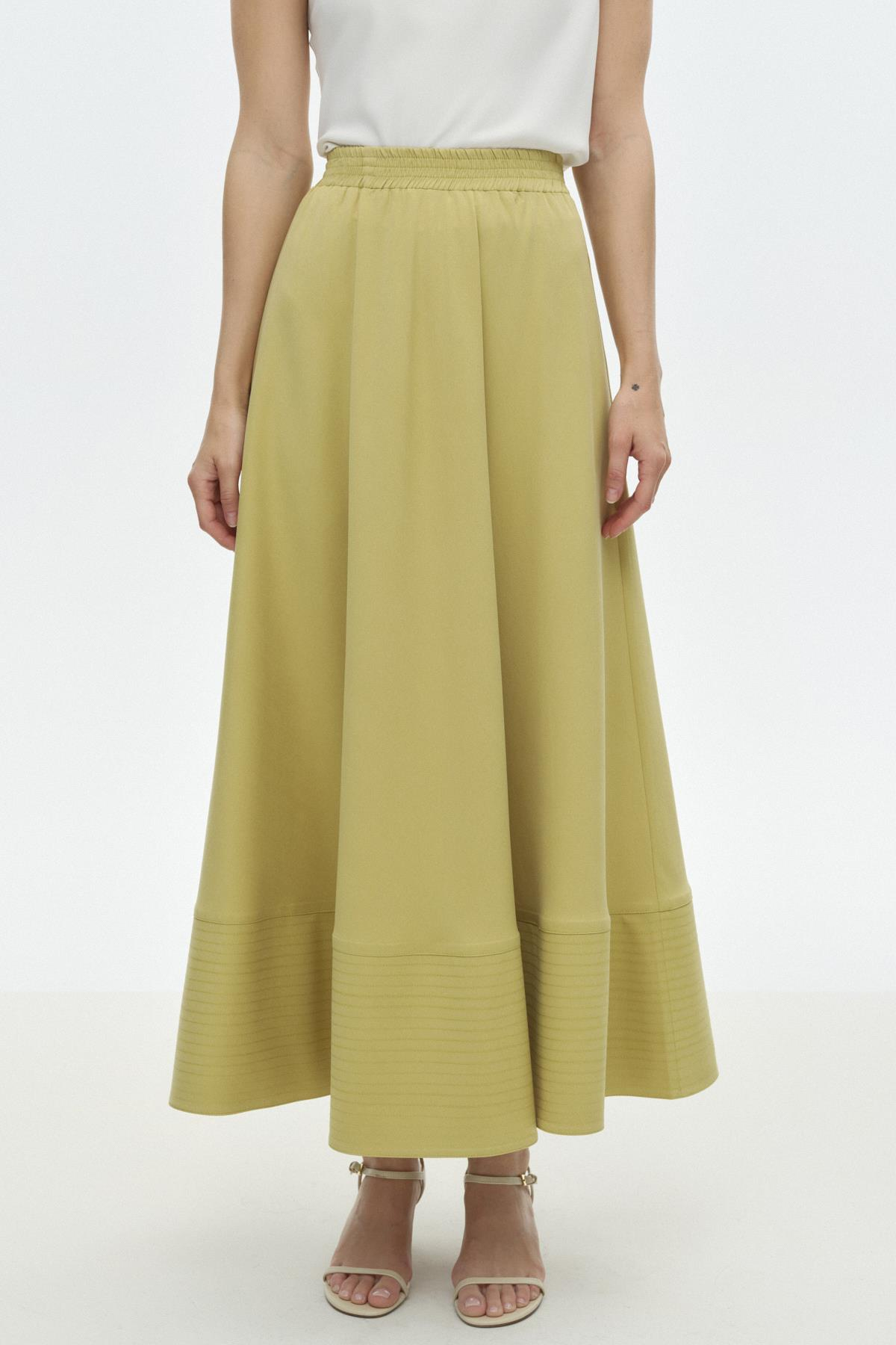 Elastik Belli Dikiş Detaylı Etek ASİT{KATEGORİ}