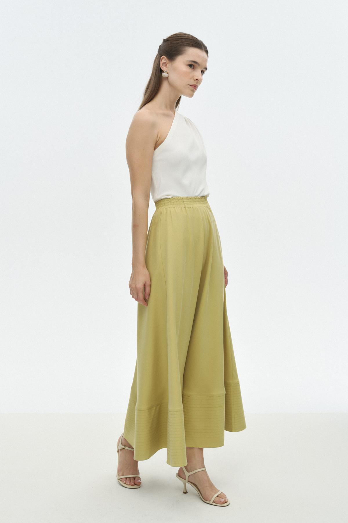 Elastik Belli Dikiş Detaylı Etek ASİT{KATEGORİ}