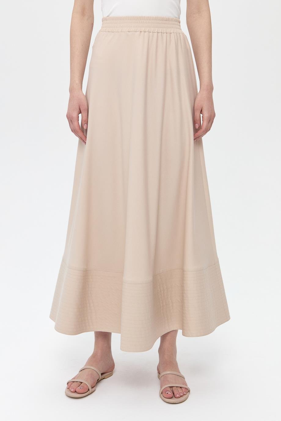 Elastik Belli Dikiş Detaylı Etek{KATEGORİ}